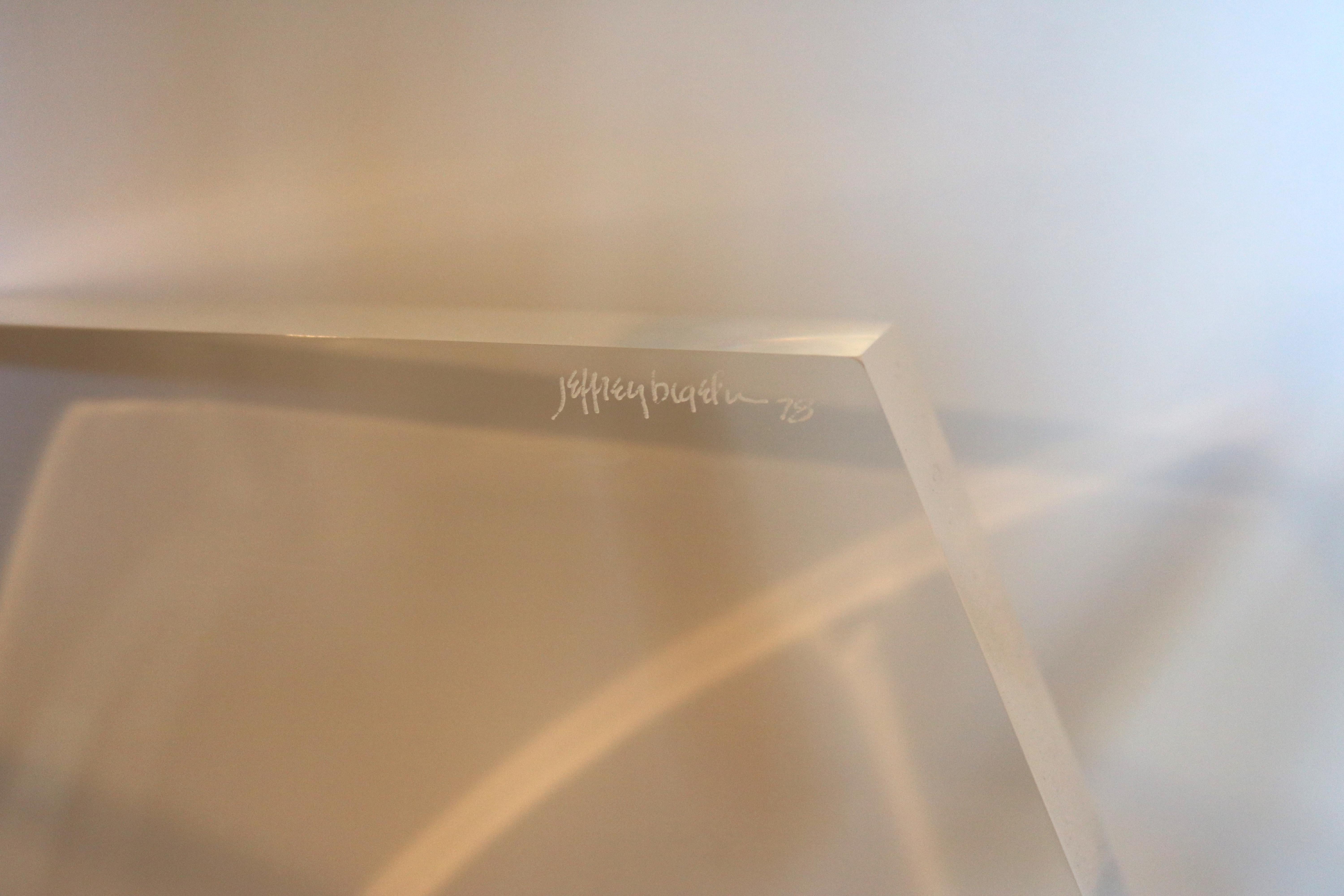 Jeffrey Bigelow Clear Lucite Dining Table Bases-Signed/Dated 1978 For Sale 1