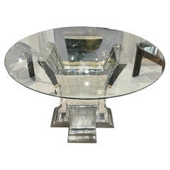 Jeffrey Bigelow Lucite 48" Dining Table