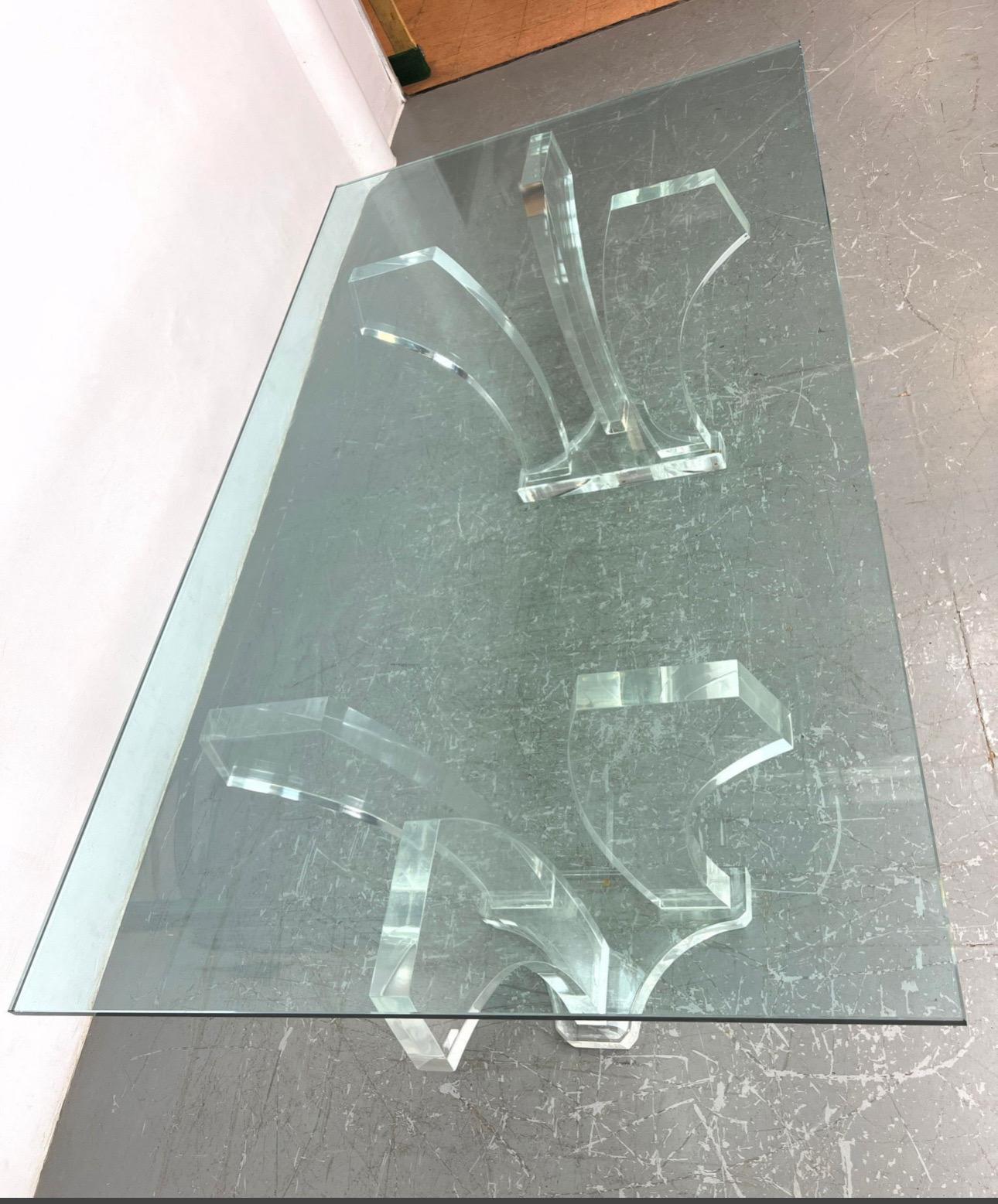 Mid-Century Modern Table de salle à manger en lucite Jeffrey Bigelow en vente