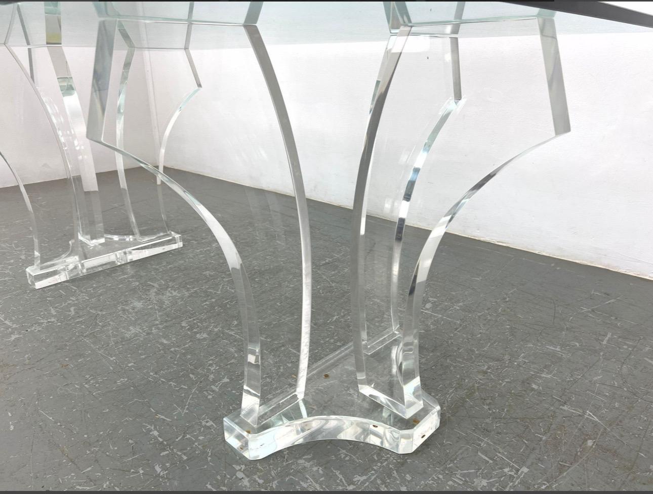 Table de salle à manger en lucite Jeffrey Bigelow Bon état - En vente à Hartville, OH