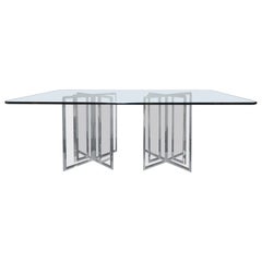 Jeffrey Bigelow Lucite Dining Table, Vintage Star Design, 1980s