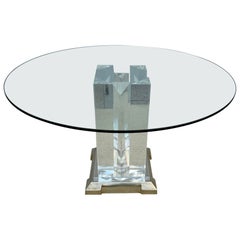 Jeffrey Bigelow Modernist Lucite und Bronze Esstisch