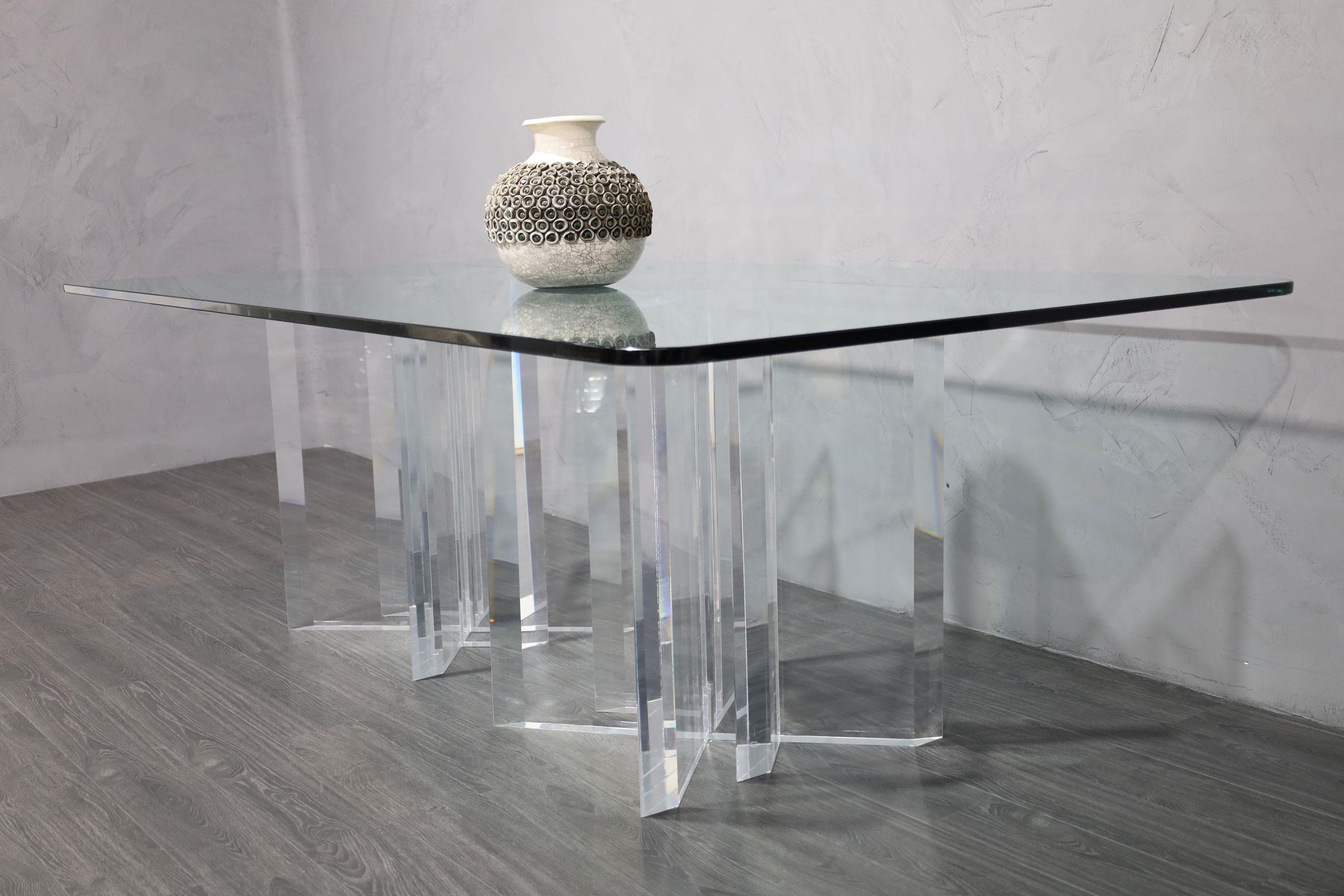 Mid-Century Modern Jeffrey Bigelow Stella Prism Dining Table For Sale