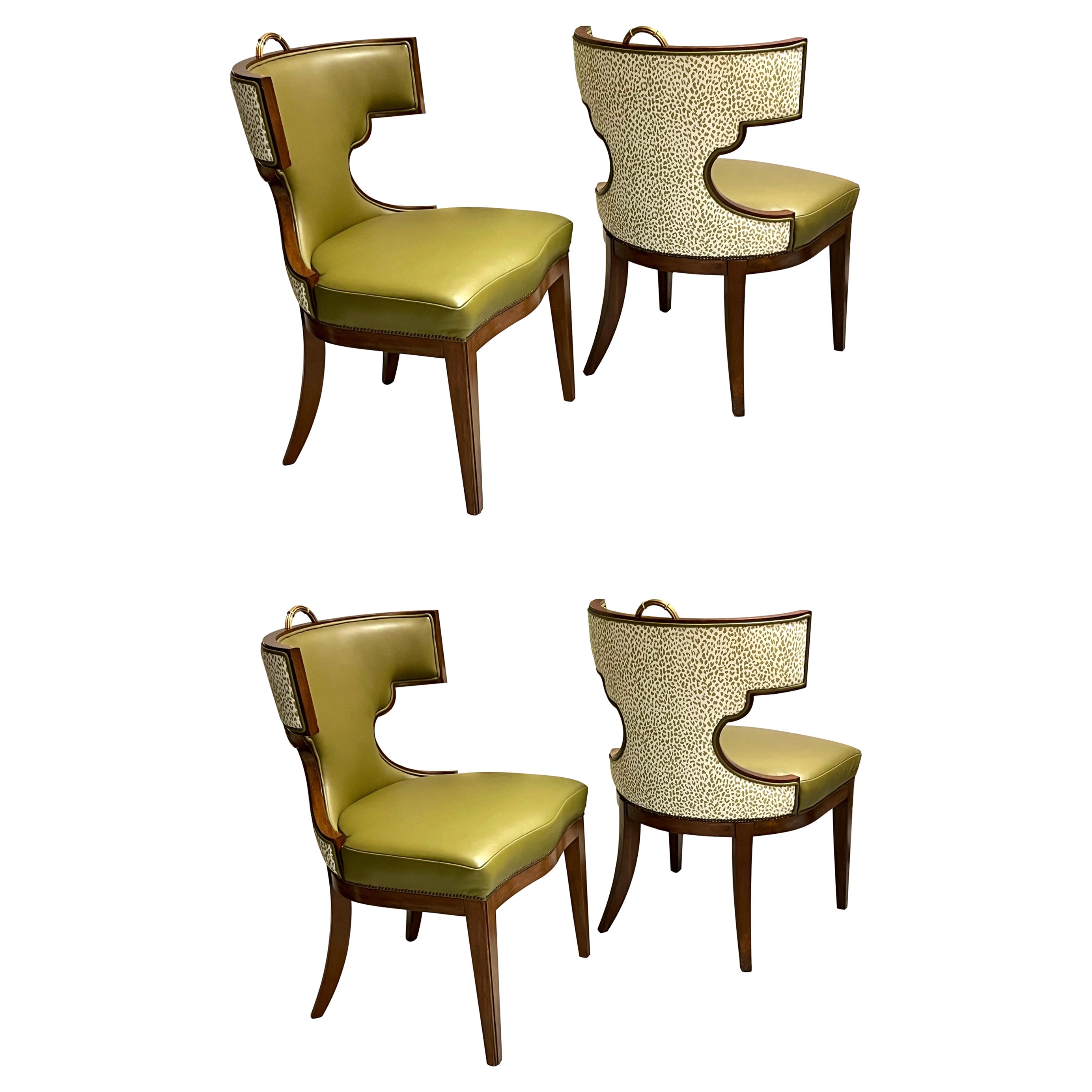 Jeffrey Bilhuber Set of 4 Dining  Occasional Chairs