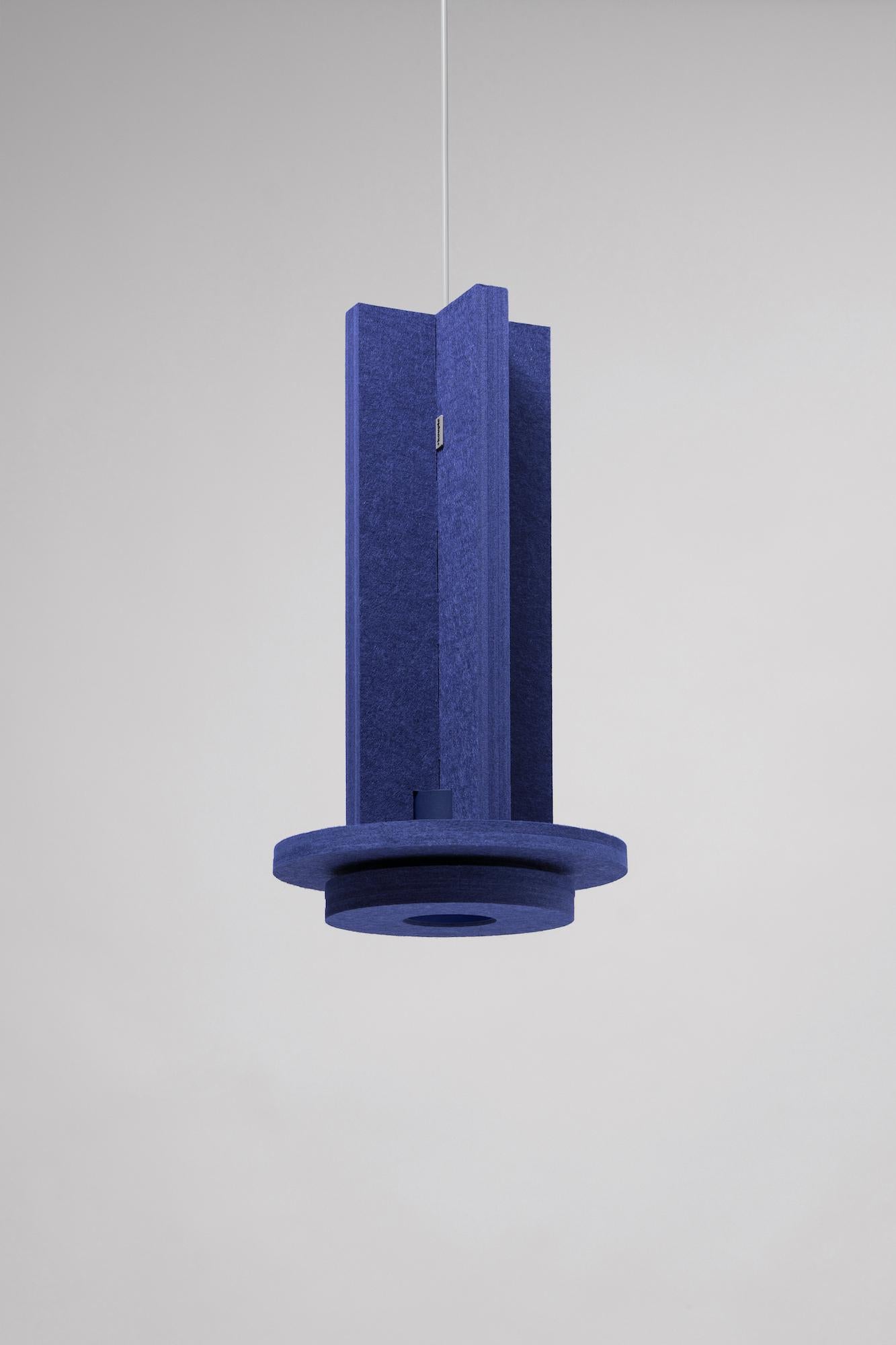 Jeffrey Blue Pendant Lamp by +kouple In New Condition For Sale In Geneve, CH