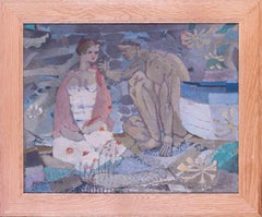 Quadro ad olio Modern British del 20° secolo di Jeffrey Bruce Camp "Honeysuckle".