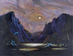 "Moon Set" - Original Oil on Canvas