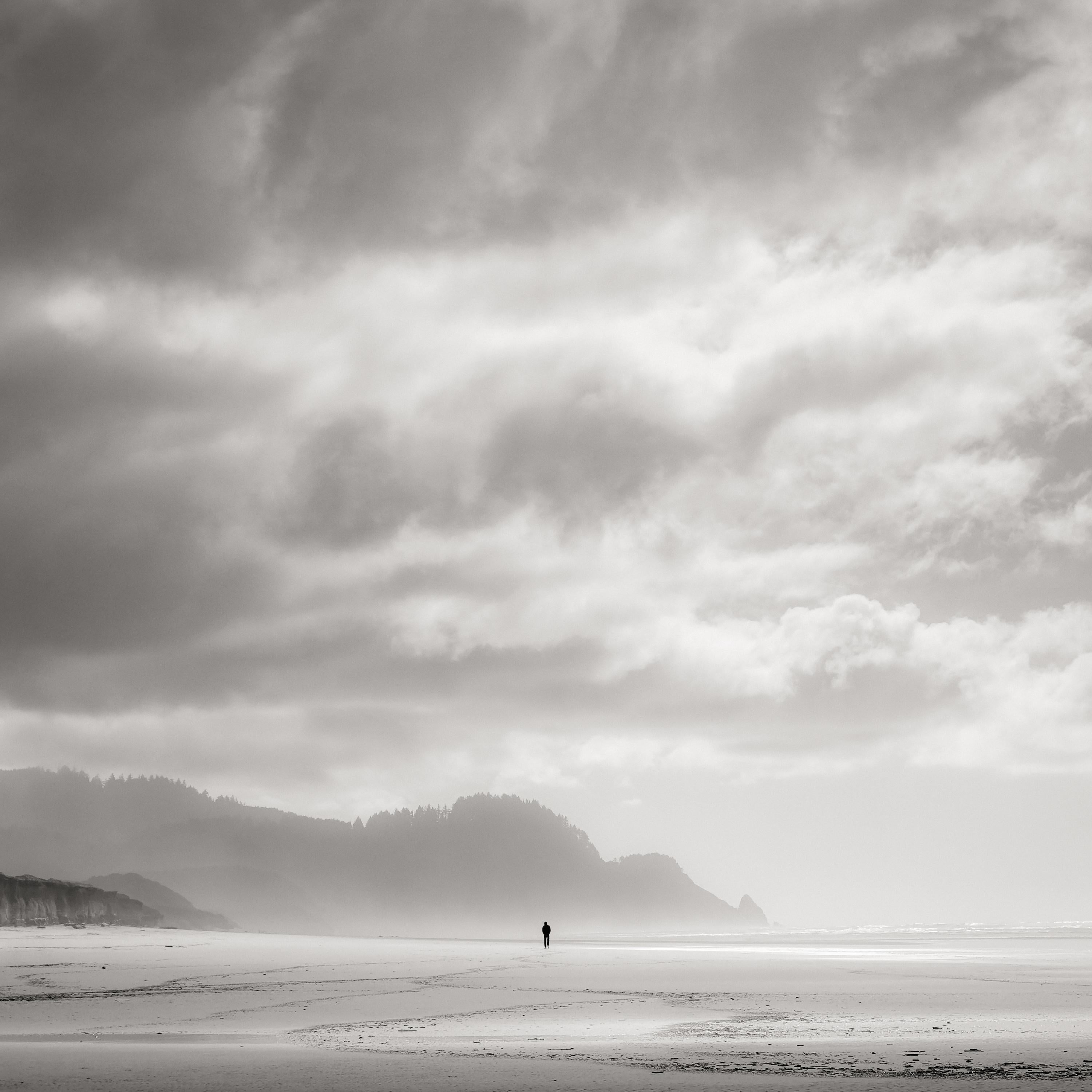 Jeffrey Conley Black and White Photograph - Beachwalker, OR, 2015, printed 2016