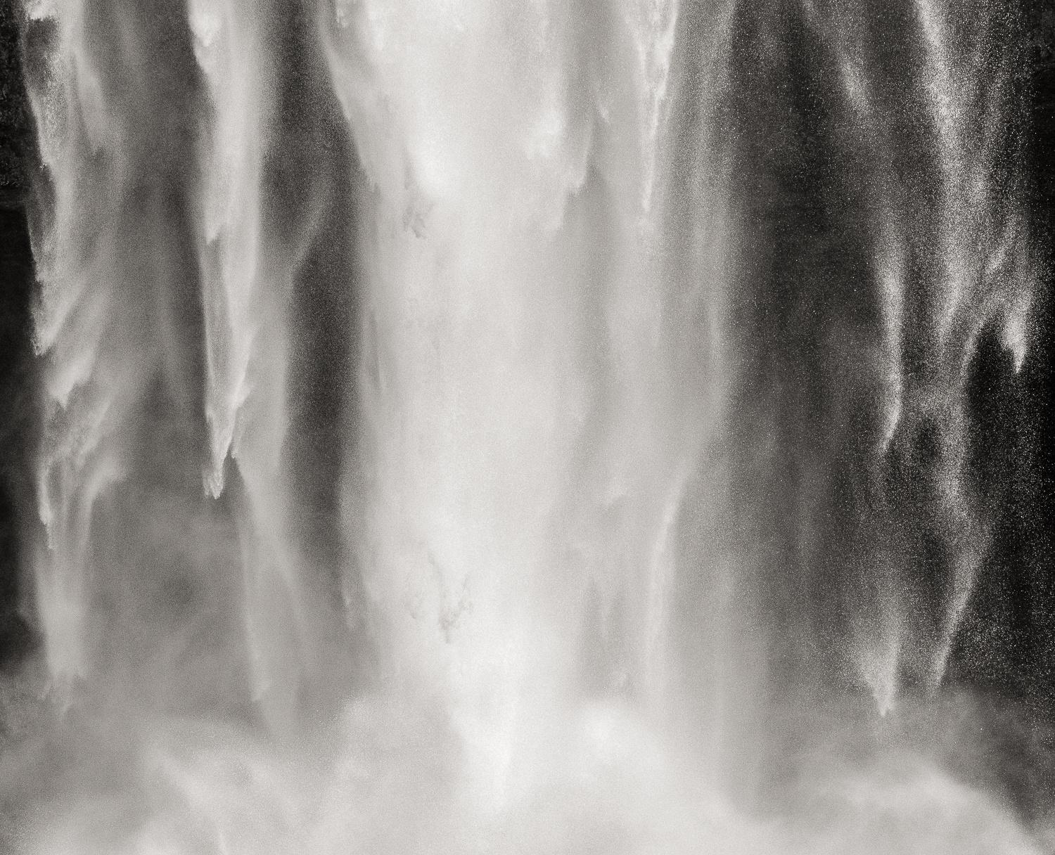 Jeffrey Conley Black and White Photograph - Falling Water, Iceland, 2017