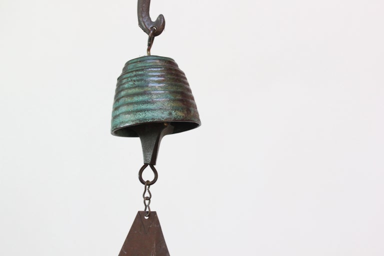 Jeffrey Cross for HHBW Vintage Patinated Bronze Bell / Wind
