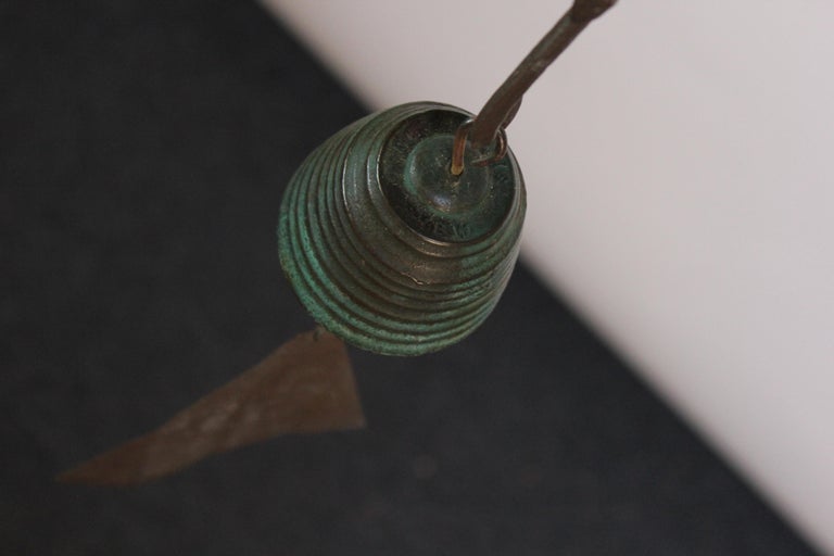 Jeffrey Cross for HHBW Vintage Patinated Bronze Bell / Wind Chime