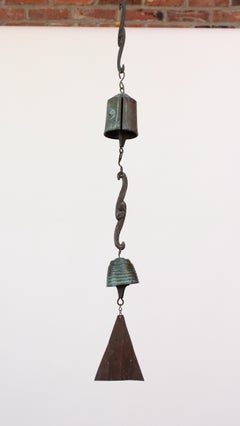 Jeffrey Cross for HHBW Vintage Patinated Bronze Bell / Wind Chime After Soleri