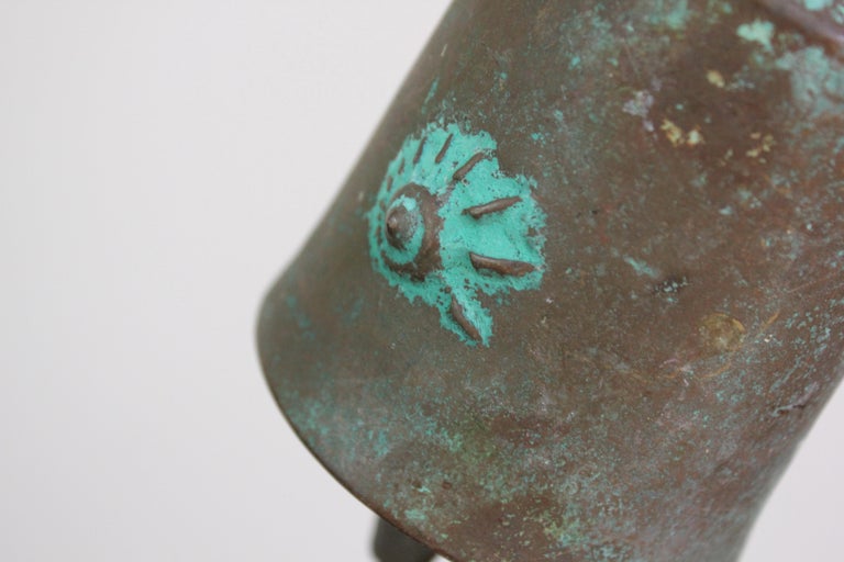 Jeffrey Cross for HHBW Vintage Patinated Bronze Bell / Wind Chime