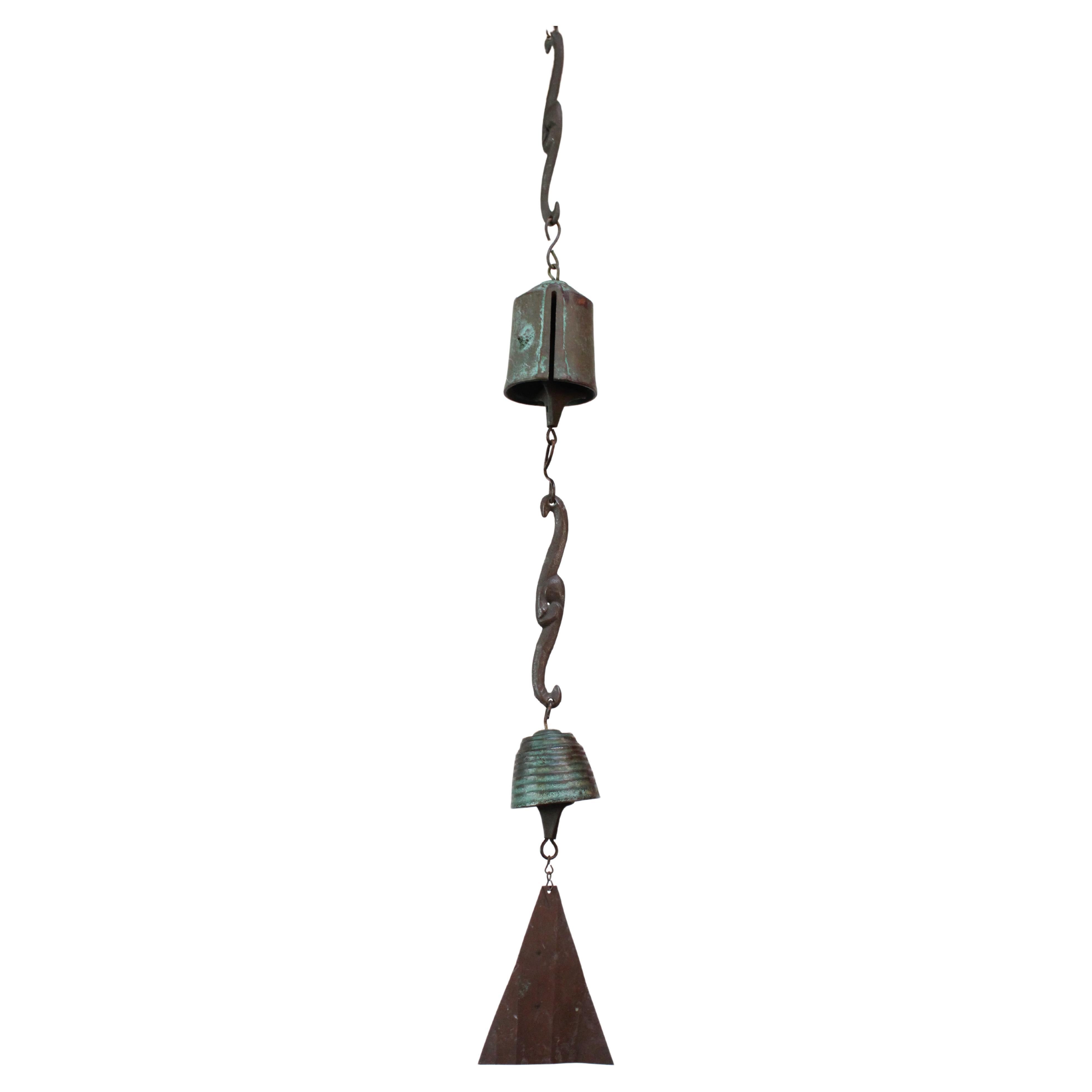 Jeffrey Cross for HHBW Vintage Patinated Bronze Bell / Wind Chime After  Soleri at 1stDibs | jeff cross bell, cosanti rain chain