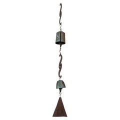 Jeffrey Cross for HHBW Vintage Patinated Bronze Bell / Wind Chime After Soleri