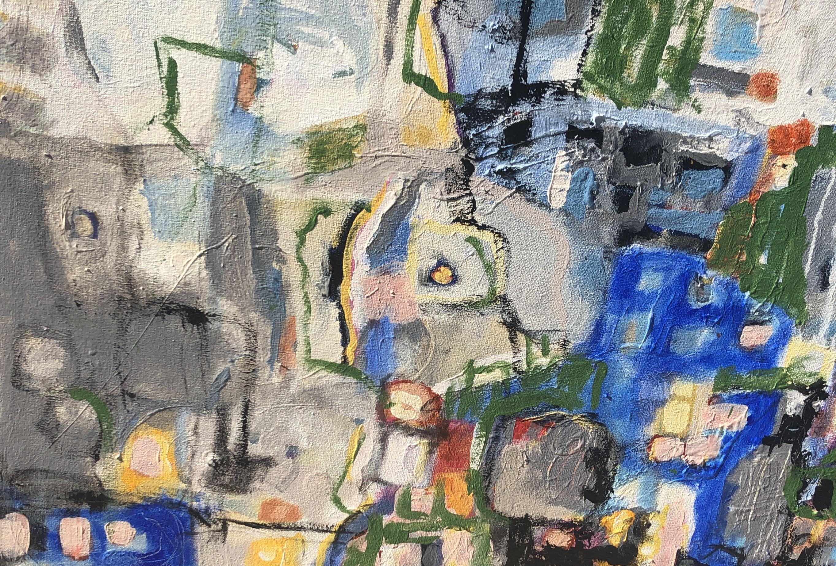 Blanquitos #45, Pittura, Acrilico su tela - Painting di Jeffrey Davies
