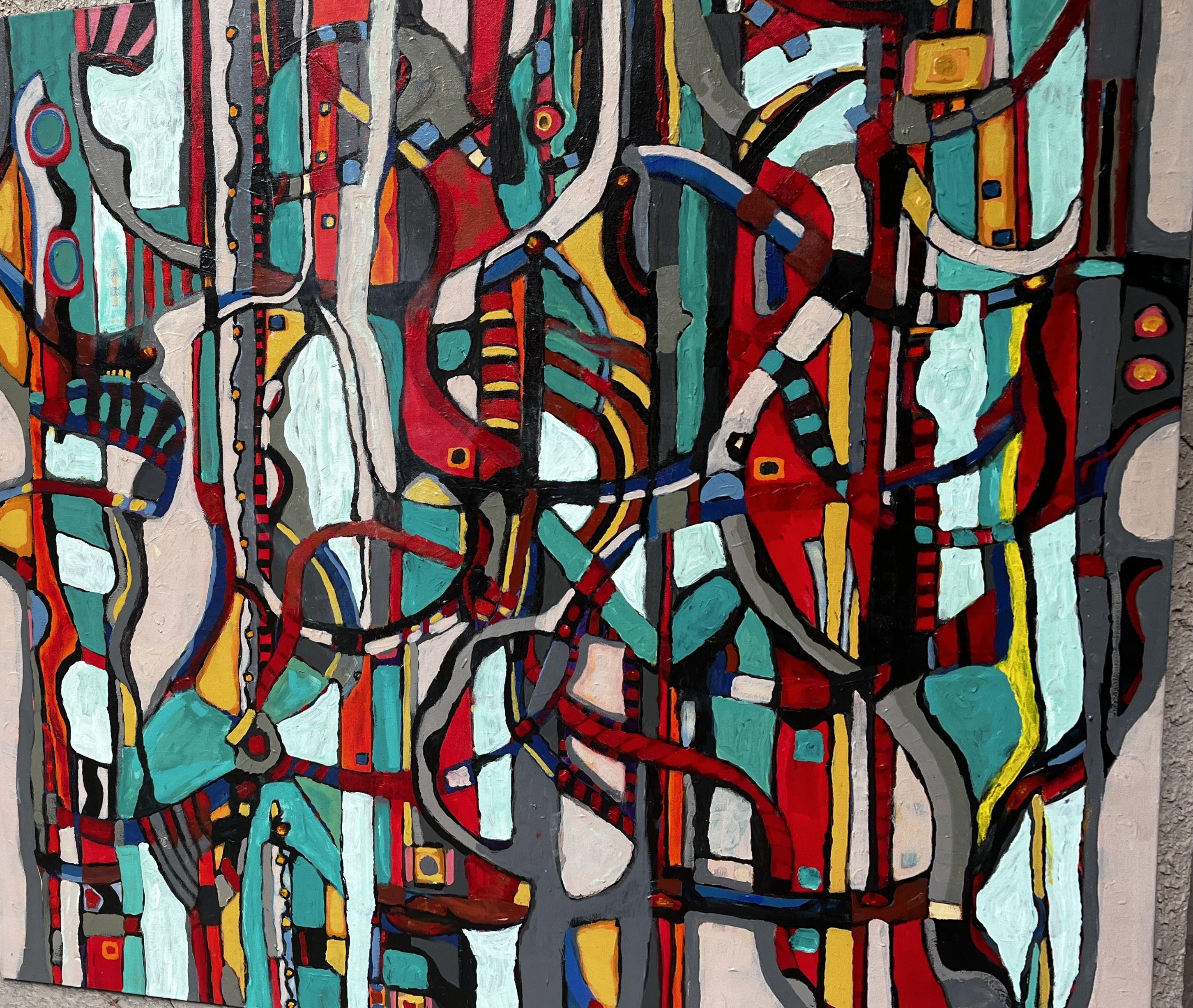 CONNECTIONS # 16, Painting, Acrylic on Canvas