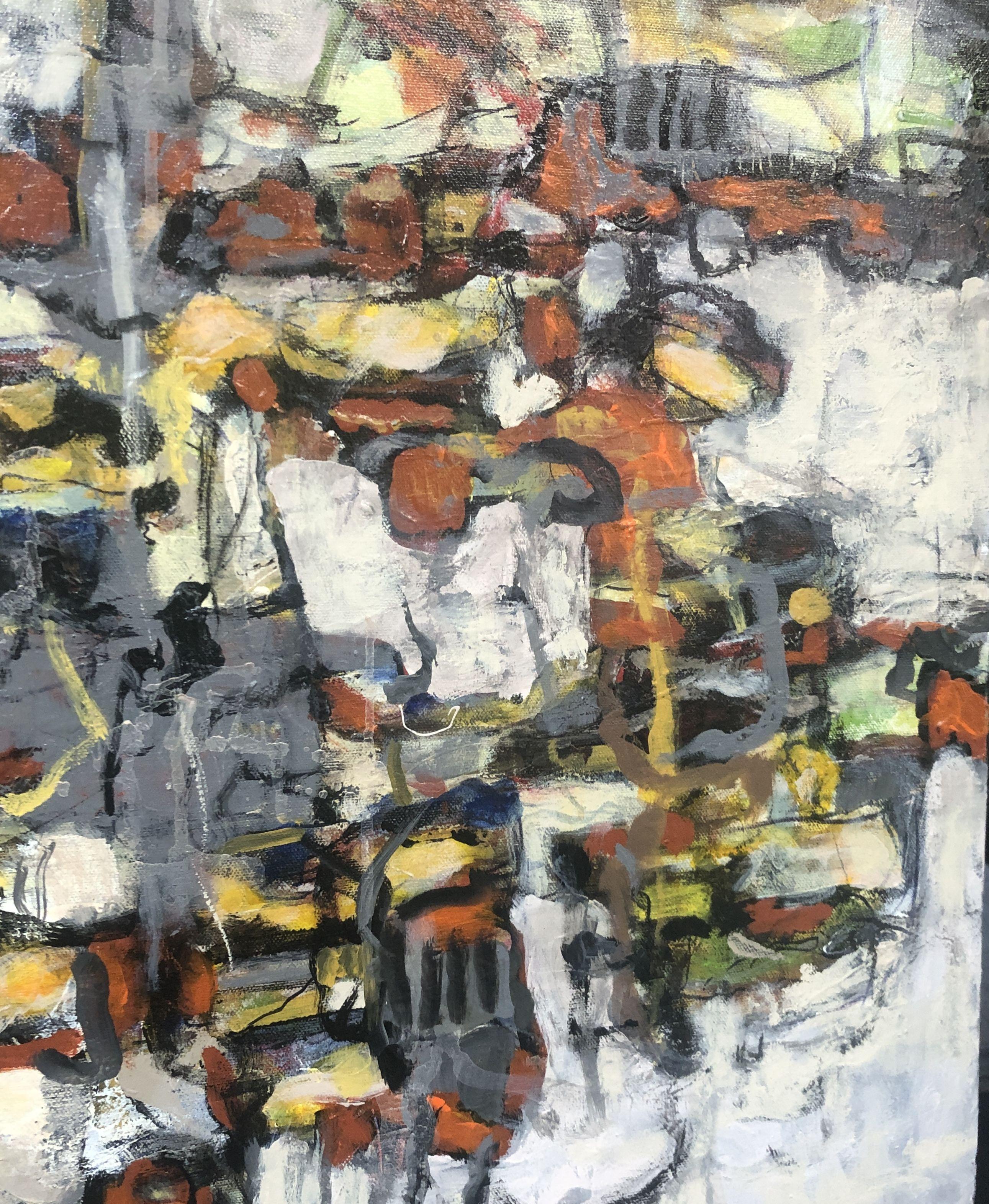 Desatado #27, Painting, Acrylic on Canvas - Gray Abstract Painting by Jeffrey Davies