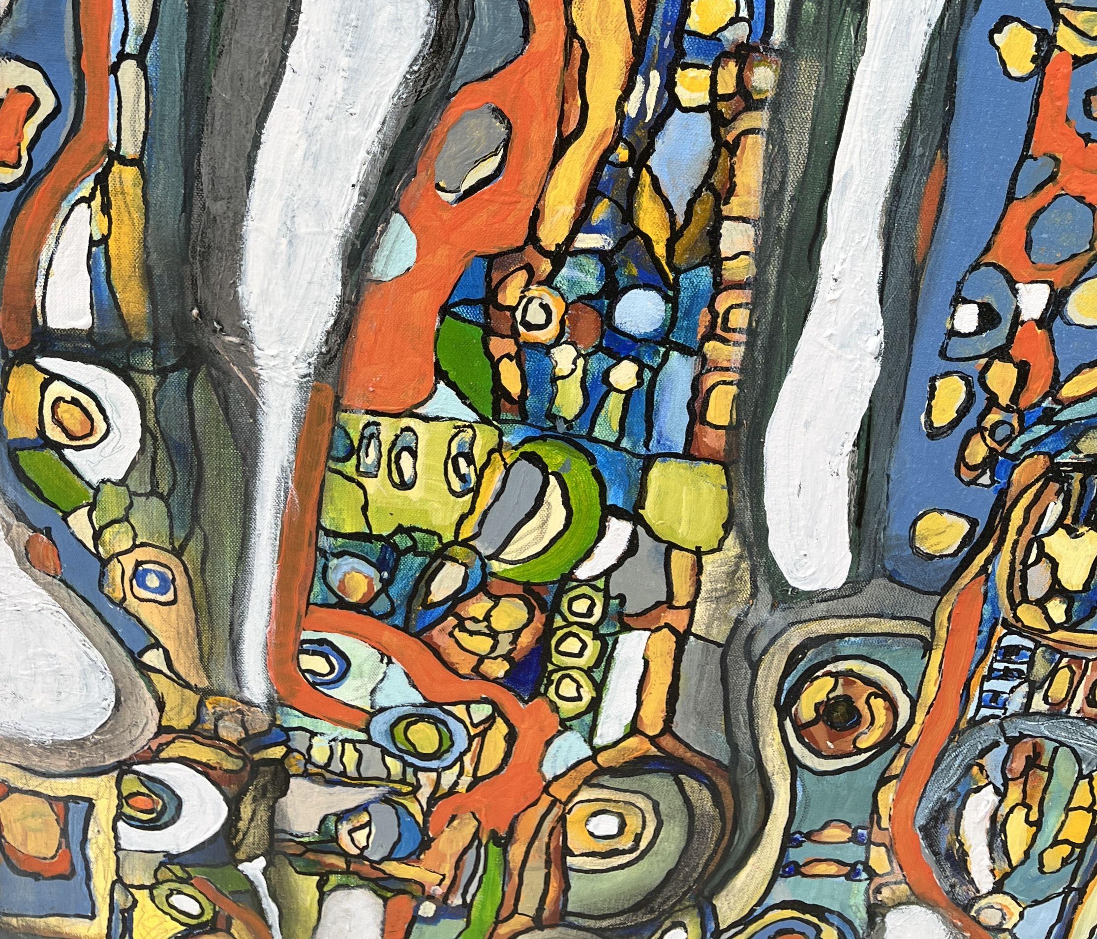 NUBLADO # 15, Painting, Acrylic on Canvas - Gray Abstract Painting by Jeffrey Davies