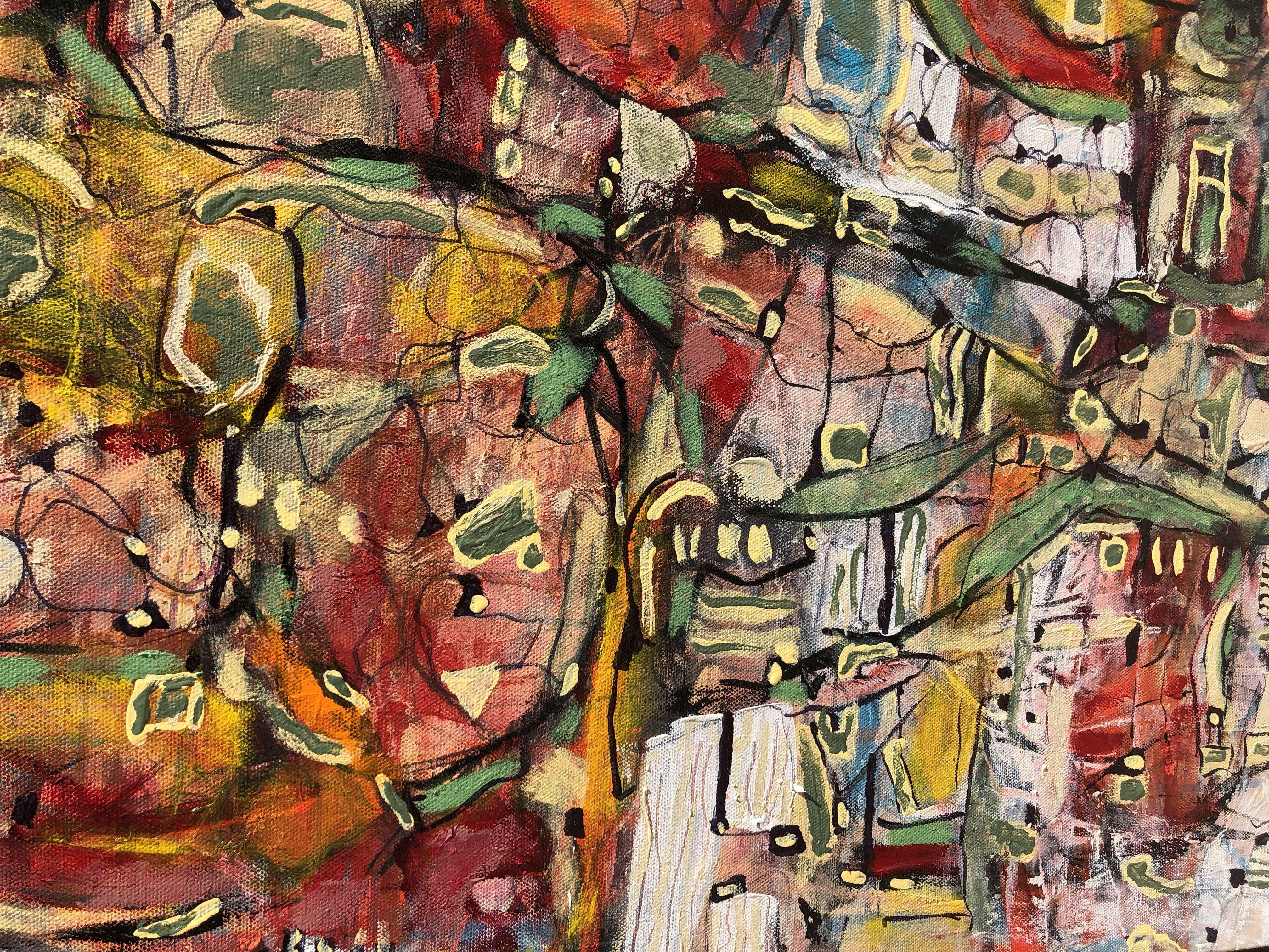 È sempre interessante reimmaginare una direzione. Tutto cambia ed emergono nuovi colori e forme stimolanti. Una sfida fin dall'inizio!!! :: Pittura :: Astratta :: Questo pezzo viene fornito con un certificato ufficiale di autenticità firmato