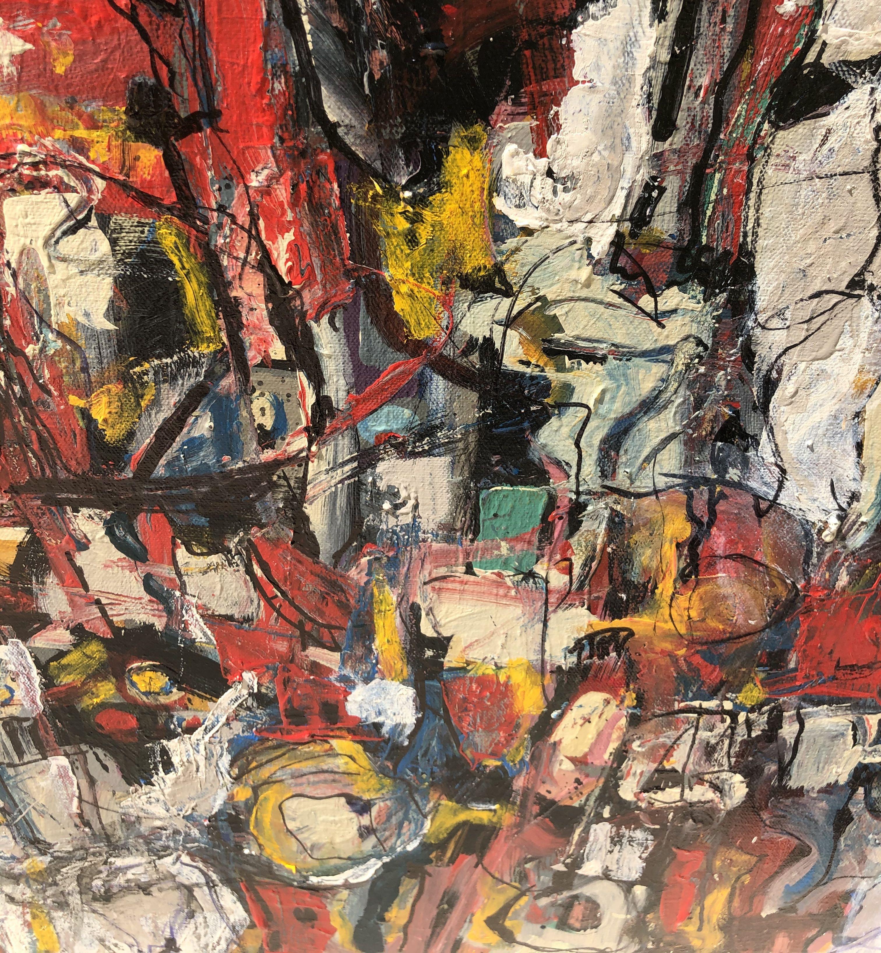 OBSESSION # 32, Pittura, Acrilico su tela - Abstract Painting Marrone di Jeffrey Davies