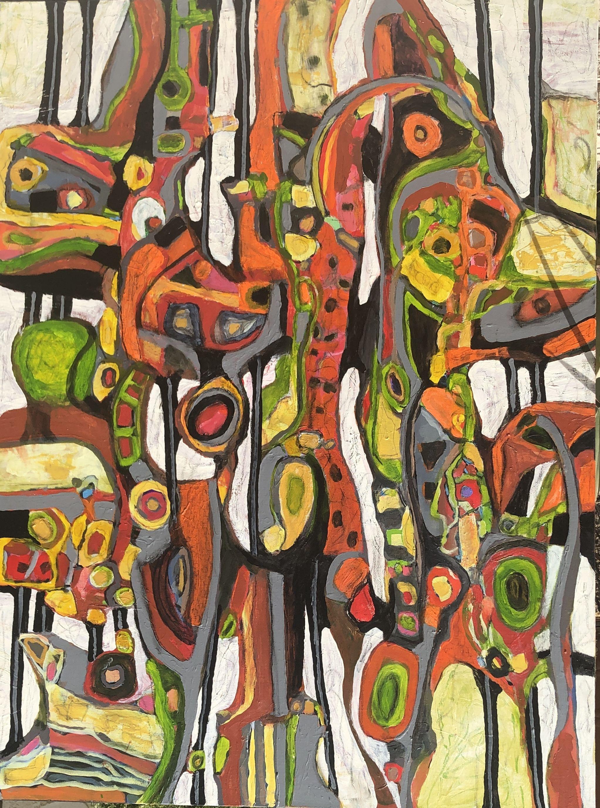 Jeffrey Davies Abstract Painting - OBSESSION # 47, Painting, Acrylic on Canvas