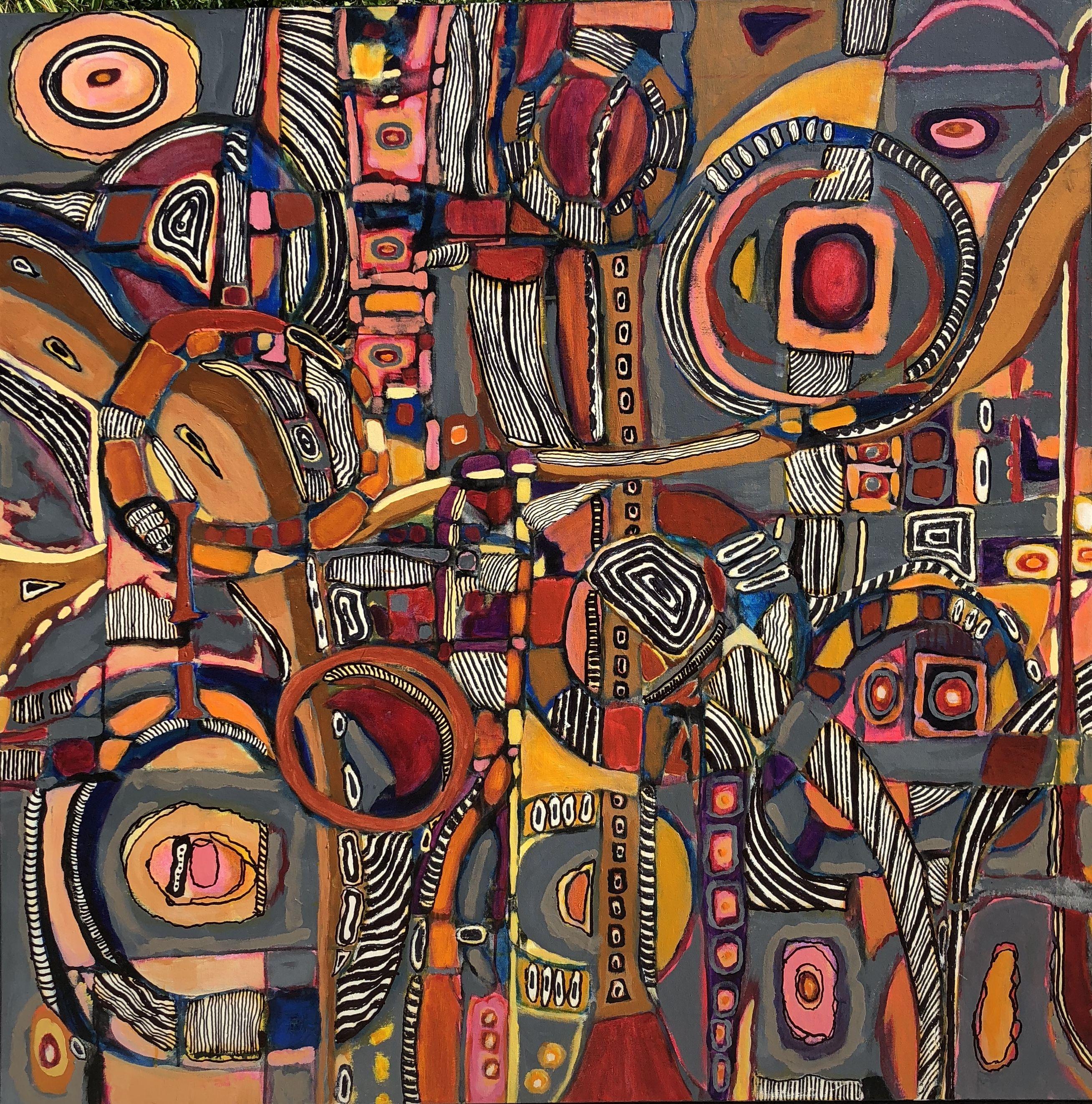 Jeffrey Davies Abstract Painting - PODEROSO # 16, Painting, Acrylic on Canvas