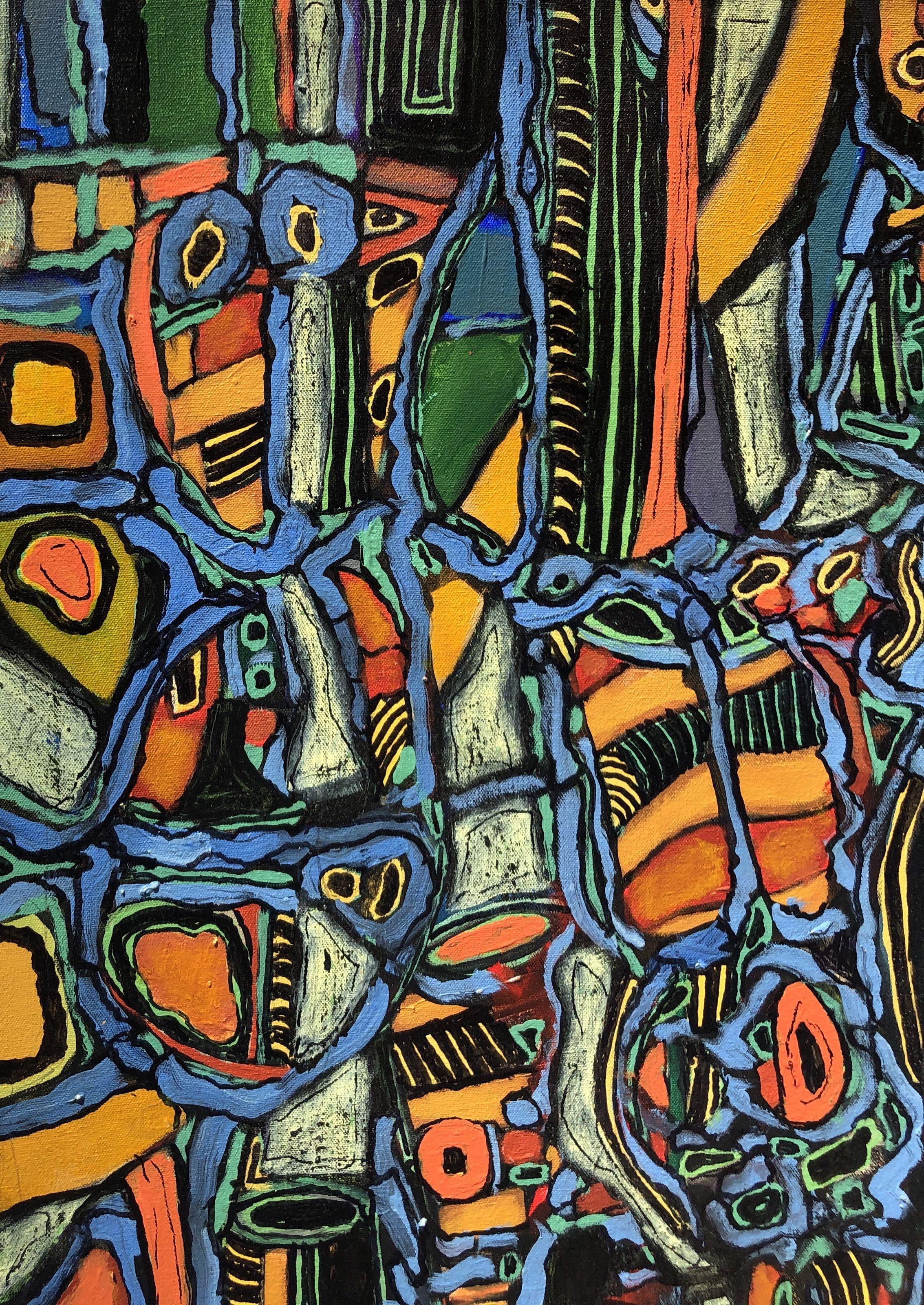 PODEROSO # 17, Gemälde, Acryl auf Leinwand im Angebot 2