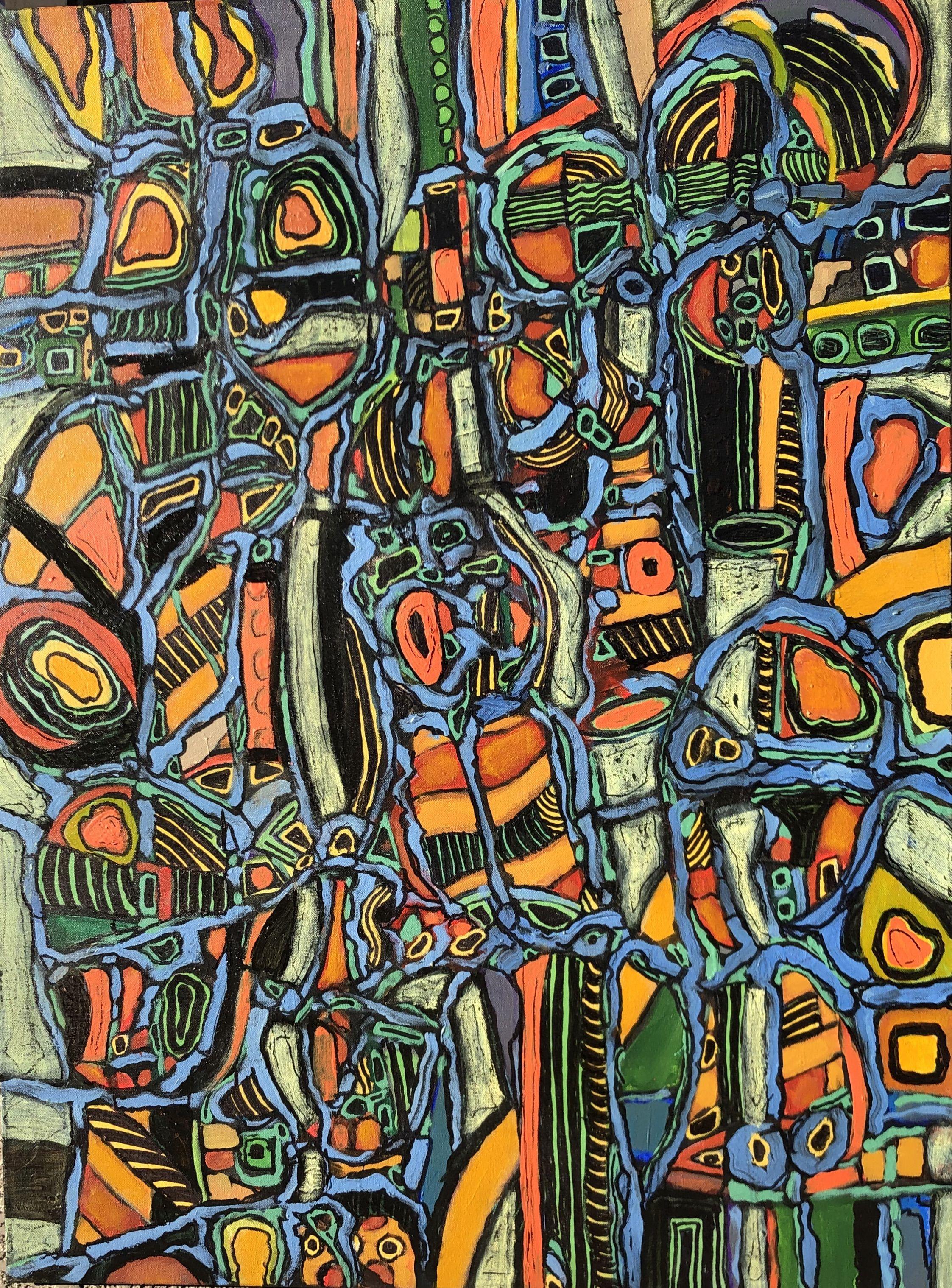 PODEROSO # 17, Gemälde, Acryl auf Leinwand