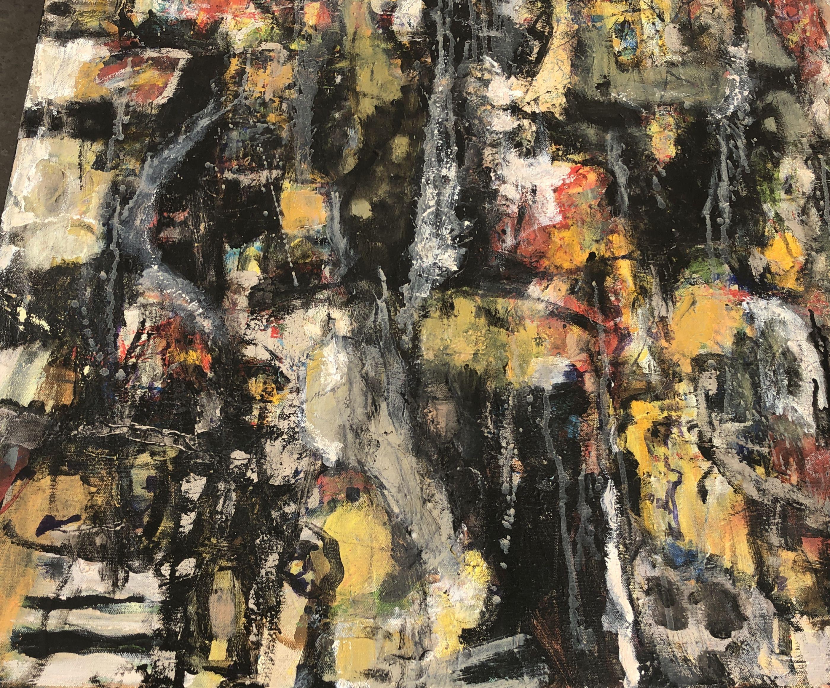 RENACIDO # 33, Pintura, Acrílico sobre lienzo - Abstract Painting Marrón de Jeffrey Davies