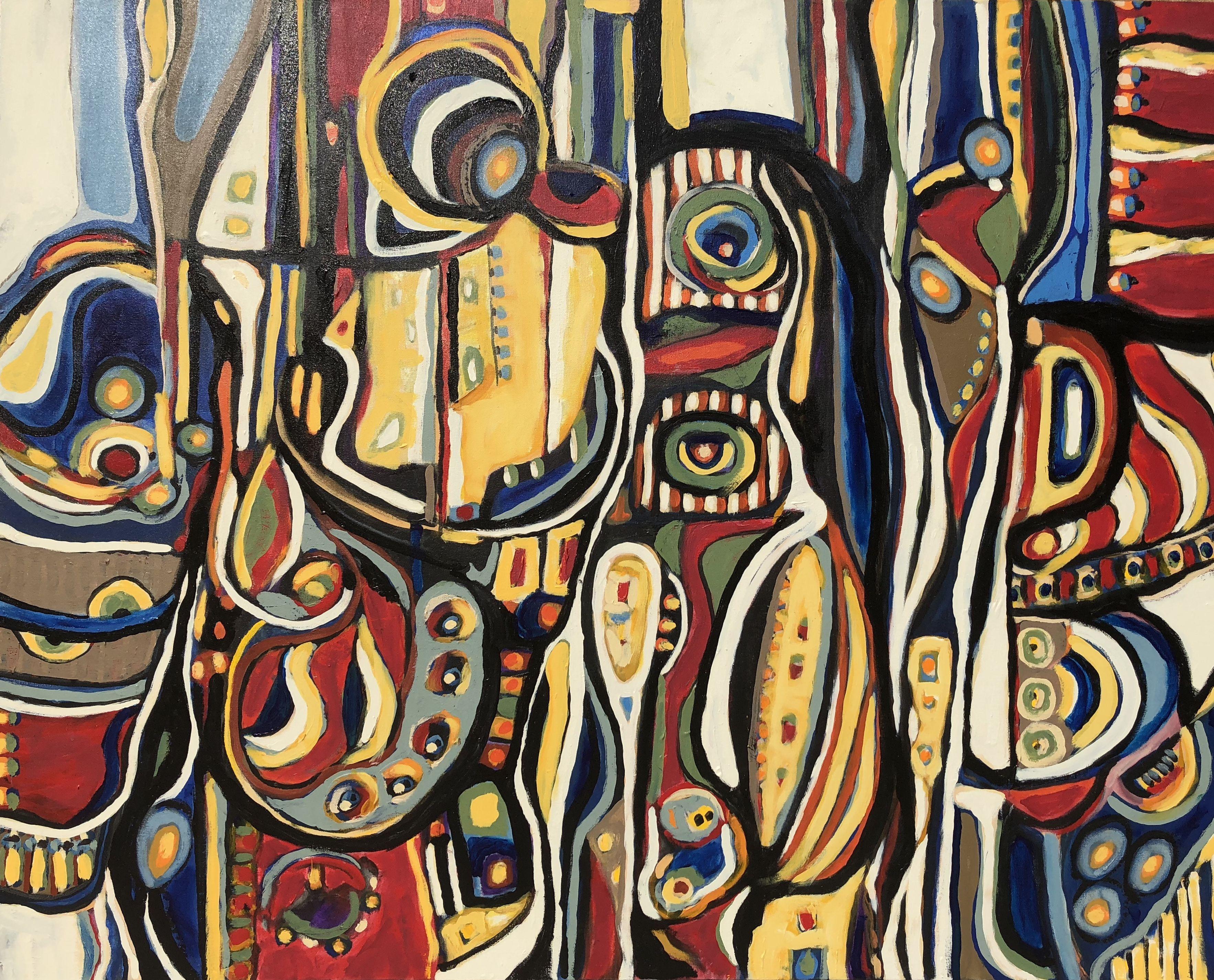 Jeffrey Davies Abstract Painting - SALVAJE # 15, Painting, Acrylic on Canvas