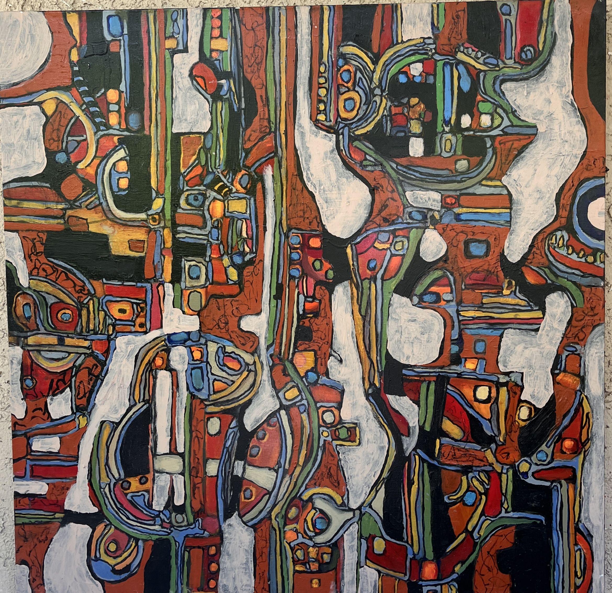 SPACES 8, peinture, acrylique sur toile