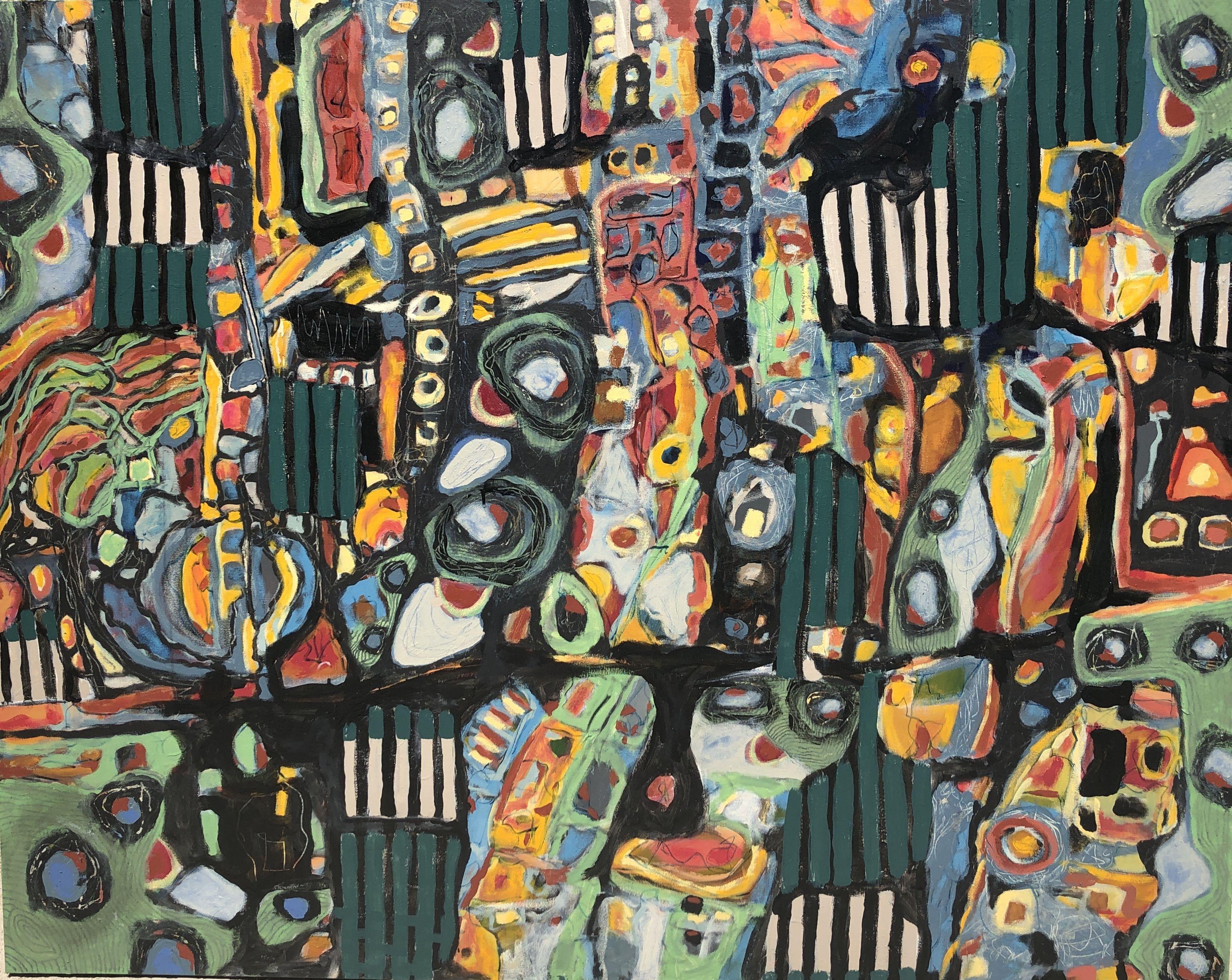 Abstract Painting de Jeffrey Davies - RENDICIÓN # 17, Pintura, Acrílico sobre lienzo