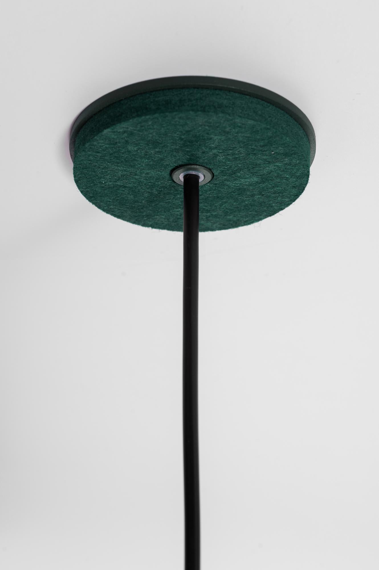 Powder-Coated Jeffrey Green Pendant Lamp by +kouple For Sale