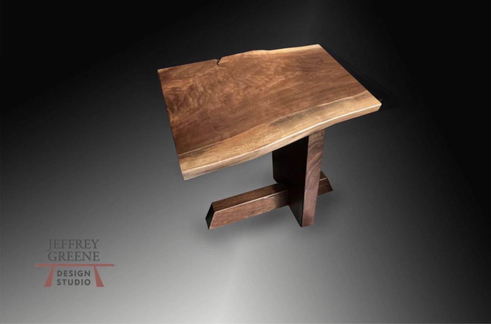 American Jeffrey Greene Design Black Walnut End Tables