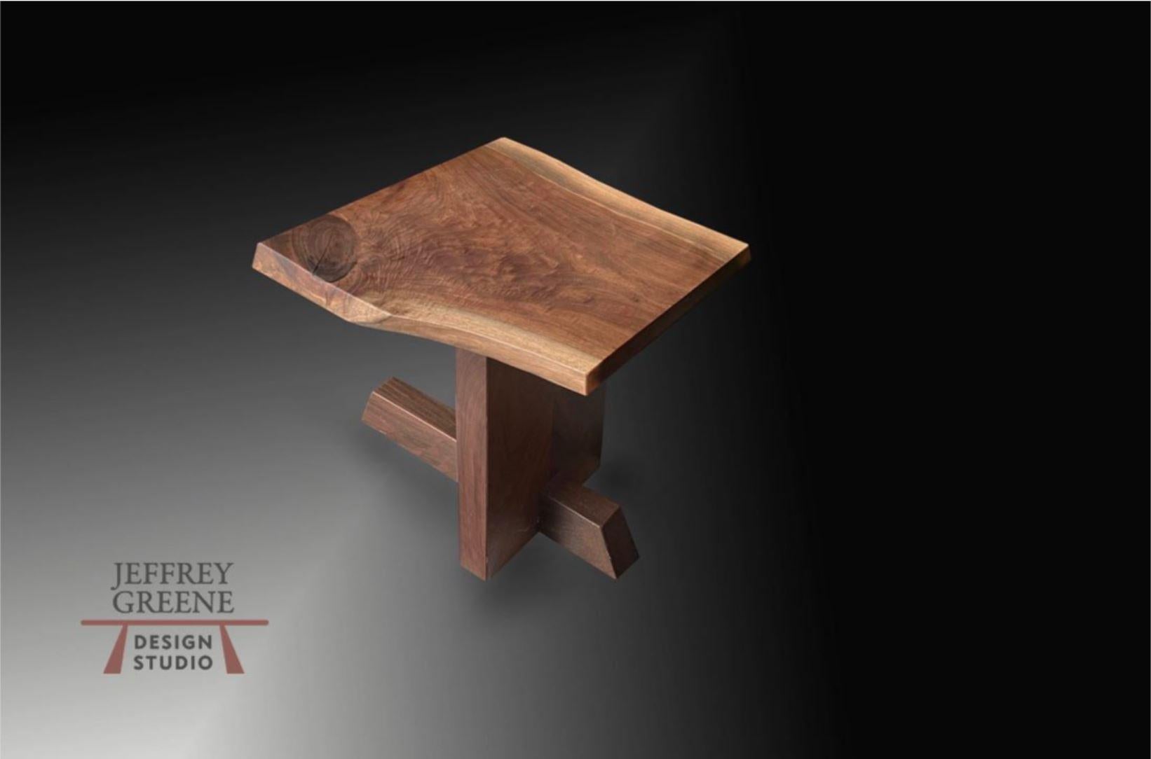 Jeffrey Greene Design Black Walnut End Tables In New Condition In New Hope, PA