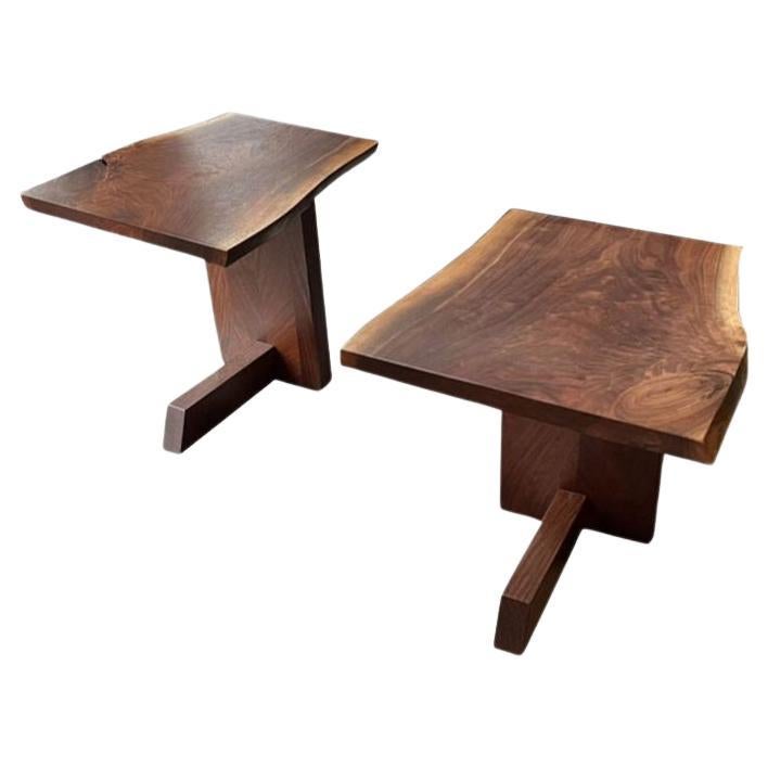 Jeffrey Greene Design Black Walnut End Tables