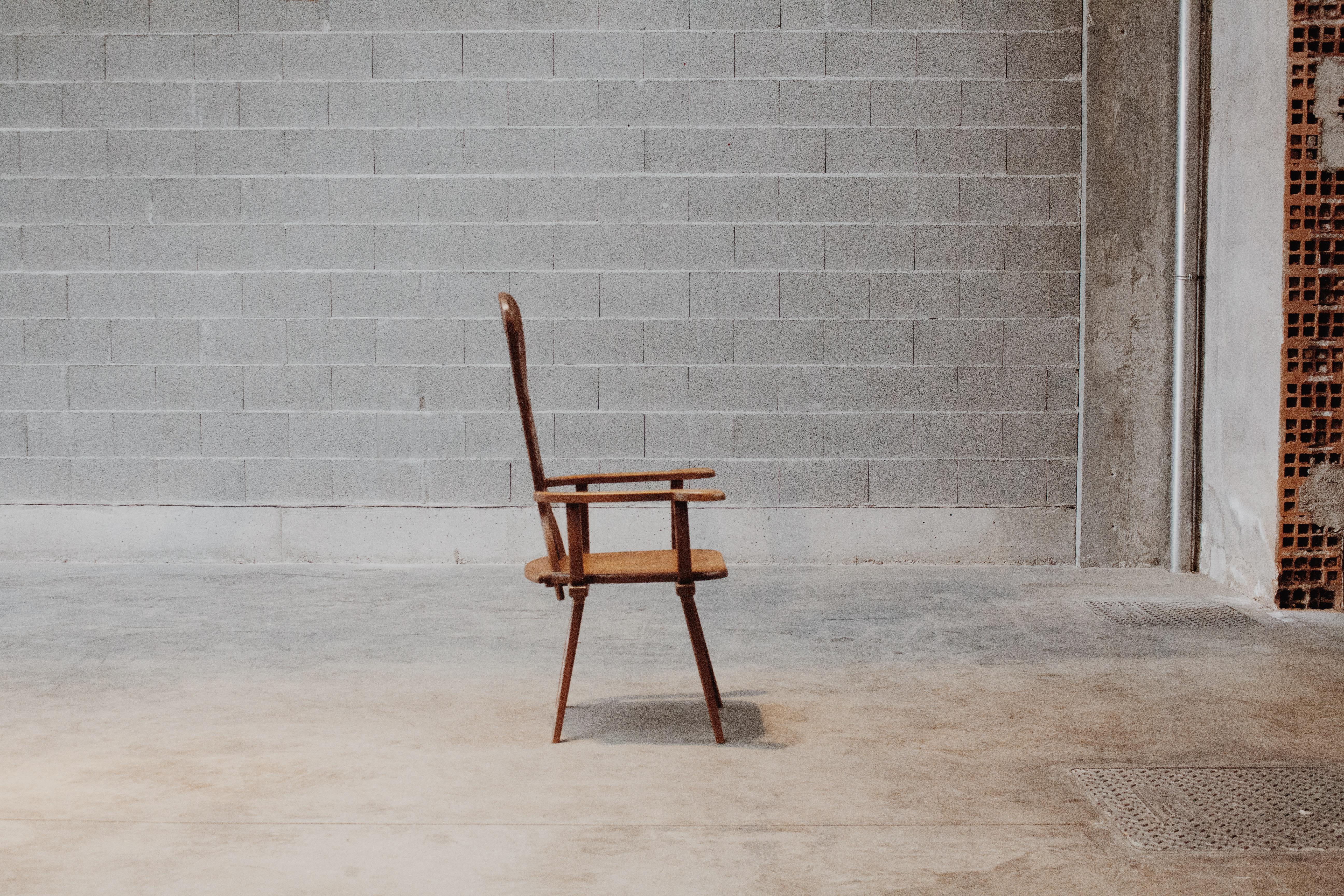 Jeffrey Greene Design Studio High Back Chair, 1930s In Good Condition In Lonigo, Veneto