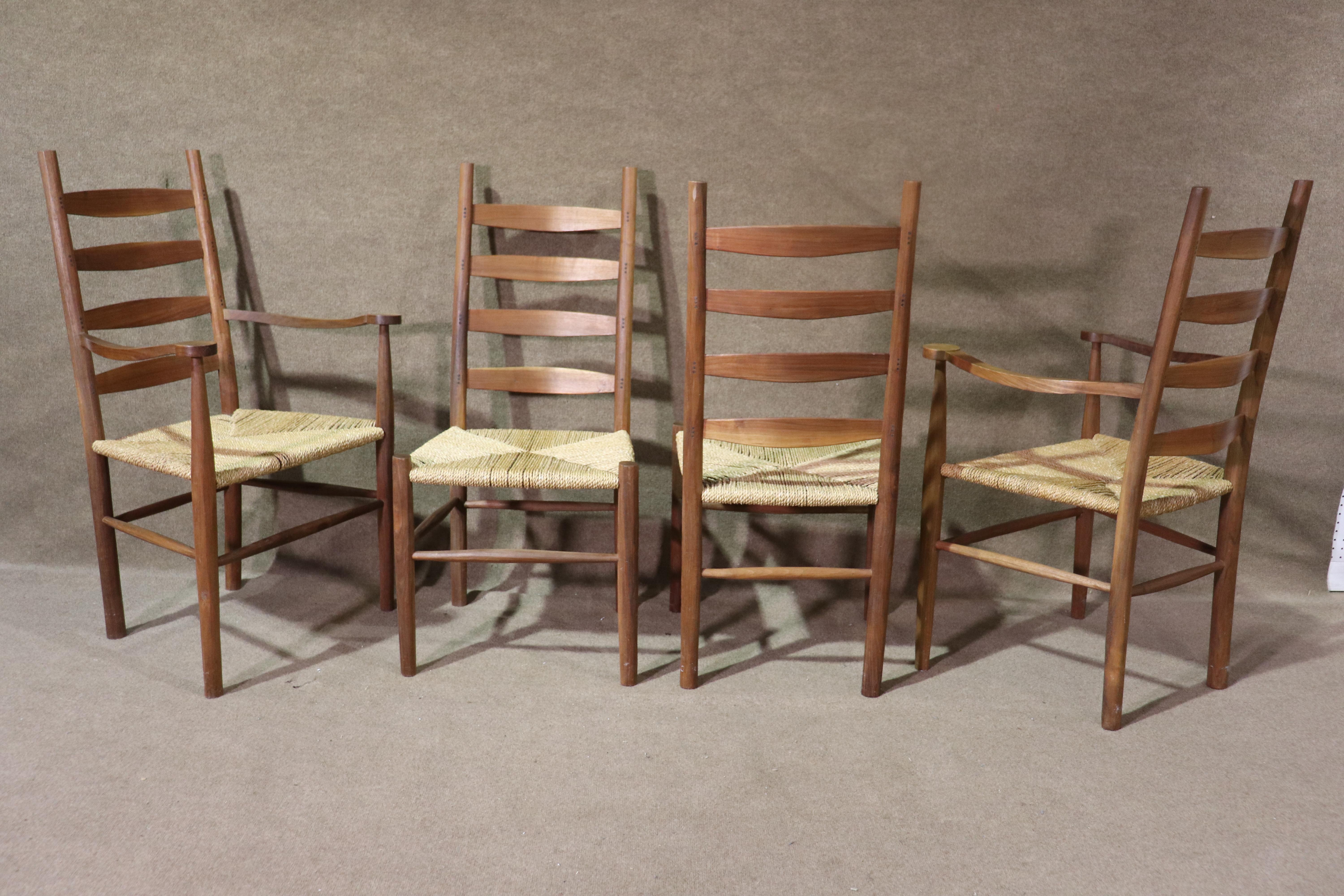 Tissage Jeffrey Greene Design/One Chaises Rush en vente