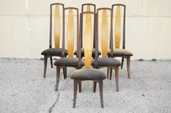 Jeffrey Greene Mid Century Arts & Craft Birdseye Maple Inlay Dining Set - 7 pcs