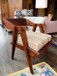 Jeffrey Greene Walnut Lounge Chair