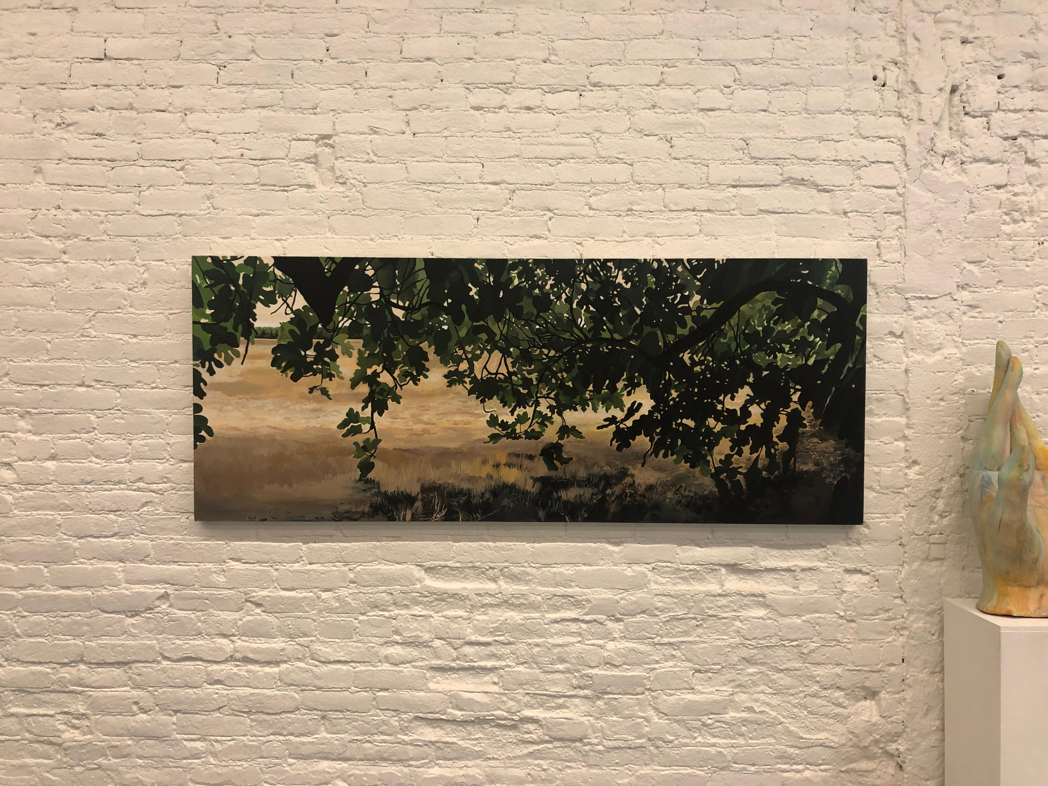 Unter dem Fächerbaum – Painting von Jeffrey Long