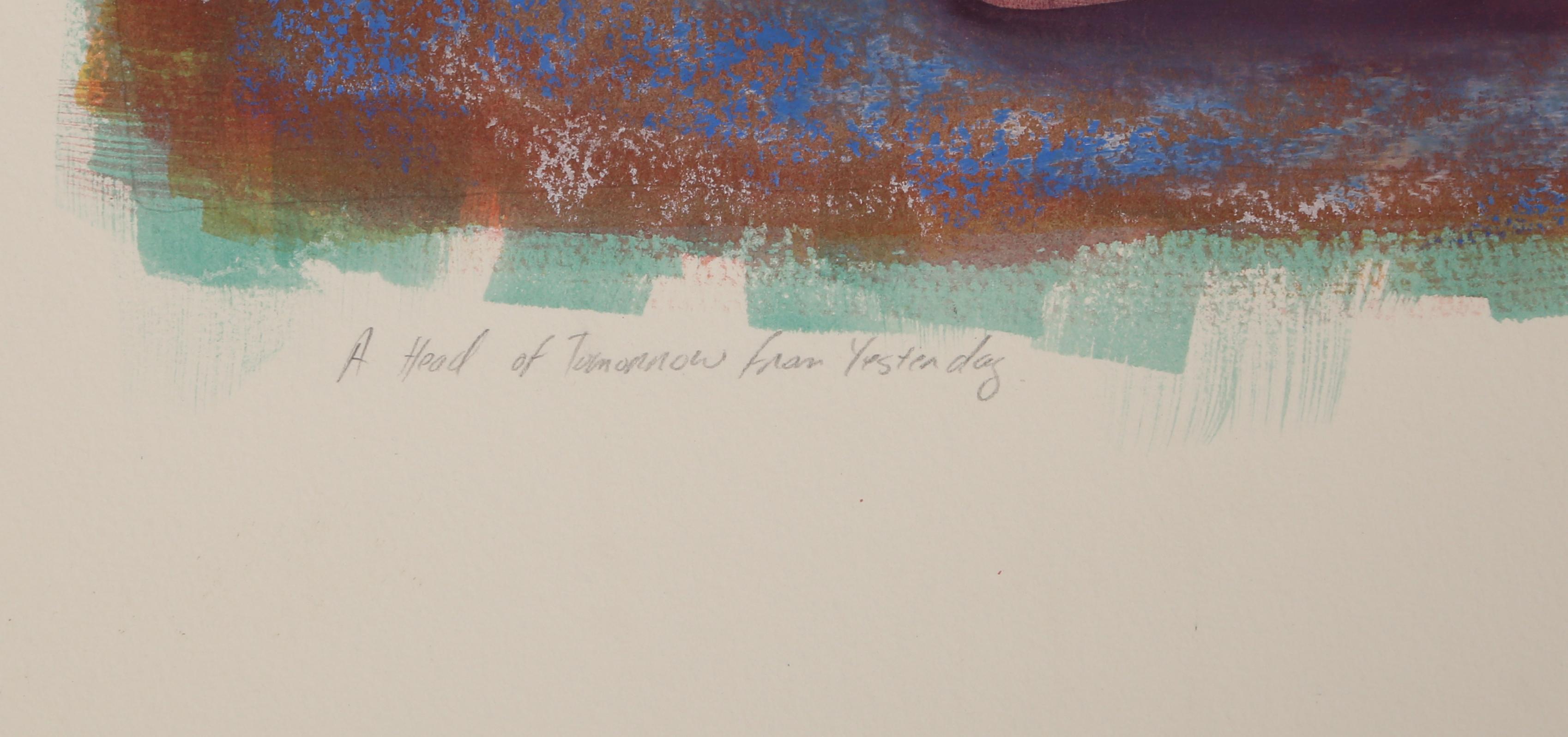 Una Cabeza del Mañana de Ayer, Técnica Mixta Abstracta por Jeffrey Maron en venta 2