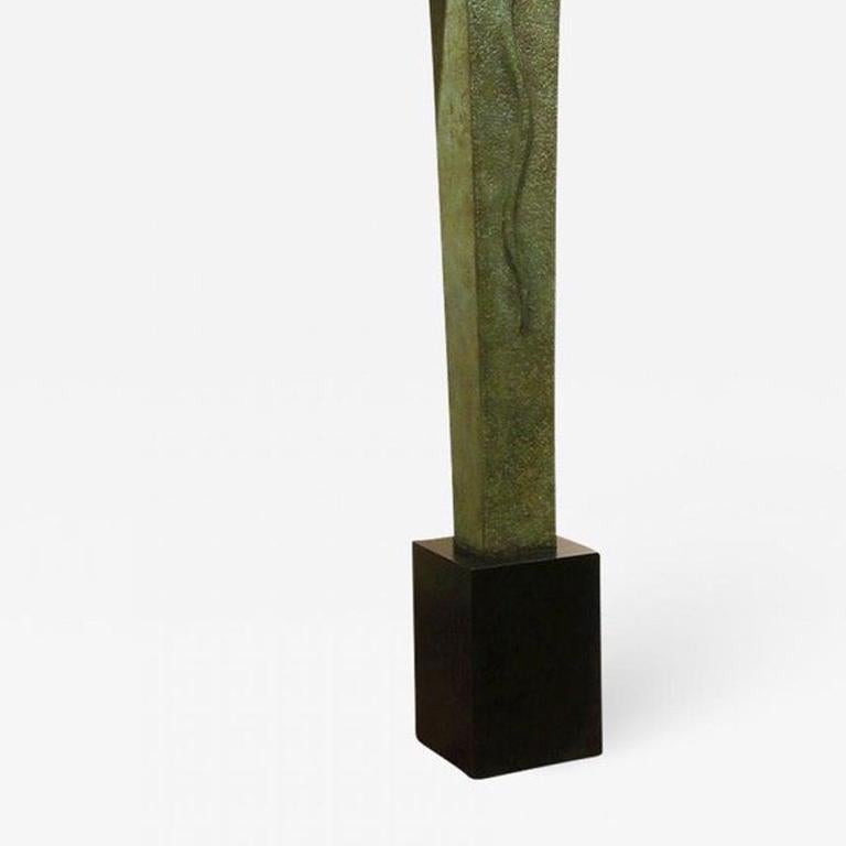 Jeffrey Maron Approaching Kether, large copper sculpture, green, red