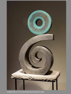 Circlespiral, sculpture, by Jeffrey Maron, metal, sculpture, circle, spiral