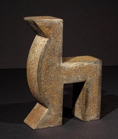 Equis 2, Skulptur, von Jeffrey Maron, zeitgenössisch, texturiert, braun, Pferd