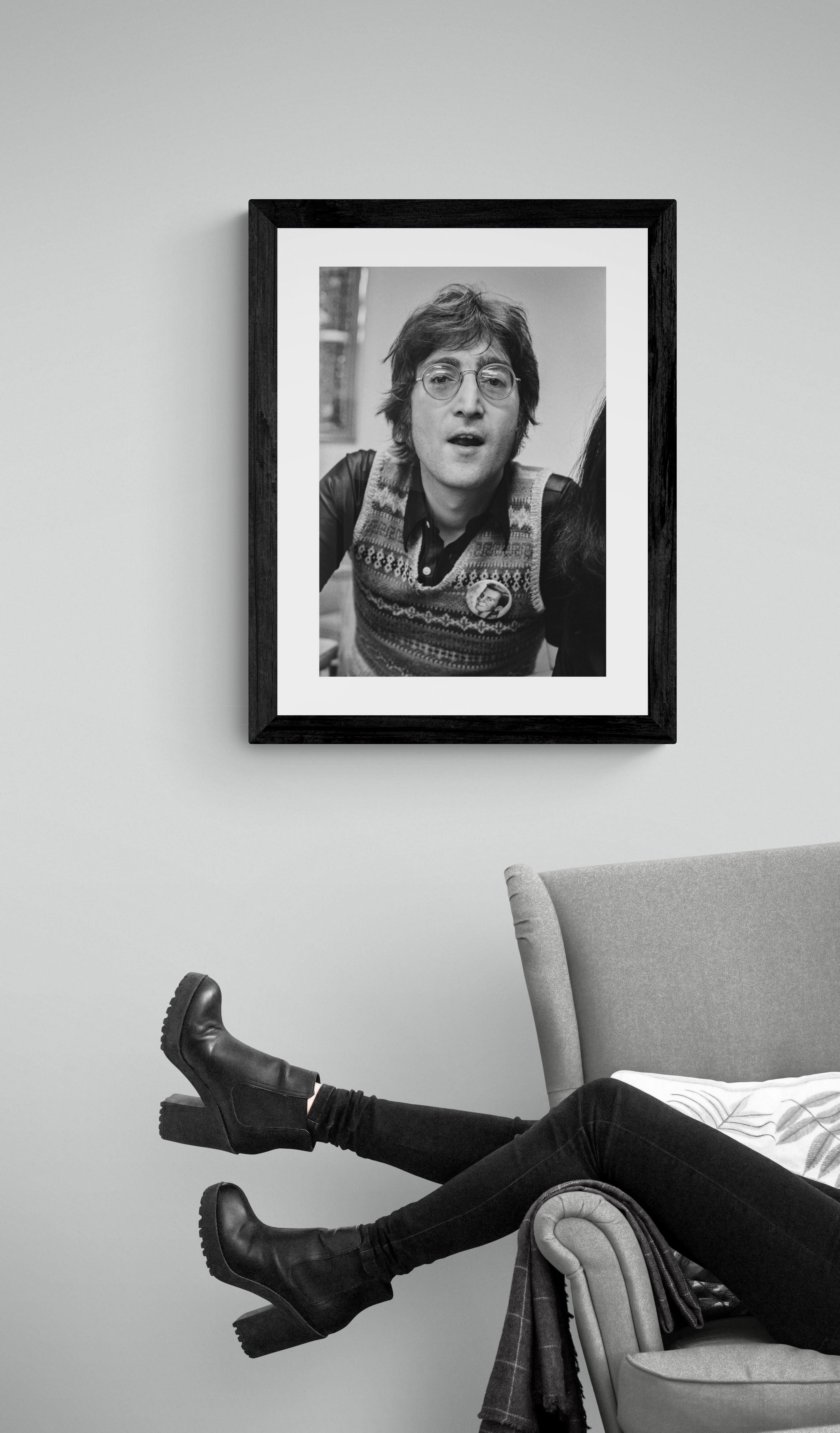 Portrait de John Lennon, photographie de roche par Jeffrey Mayer en vente 1