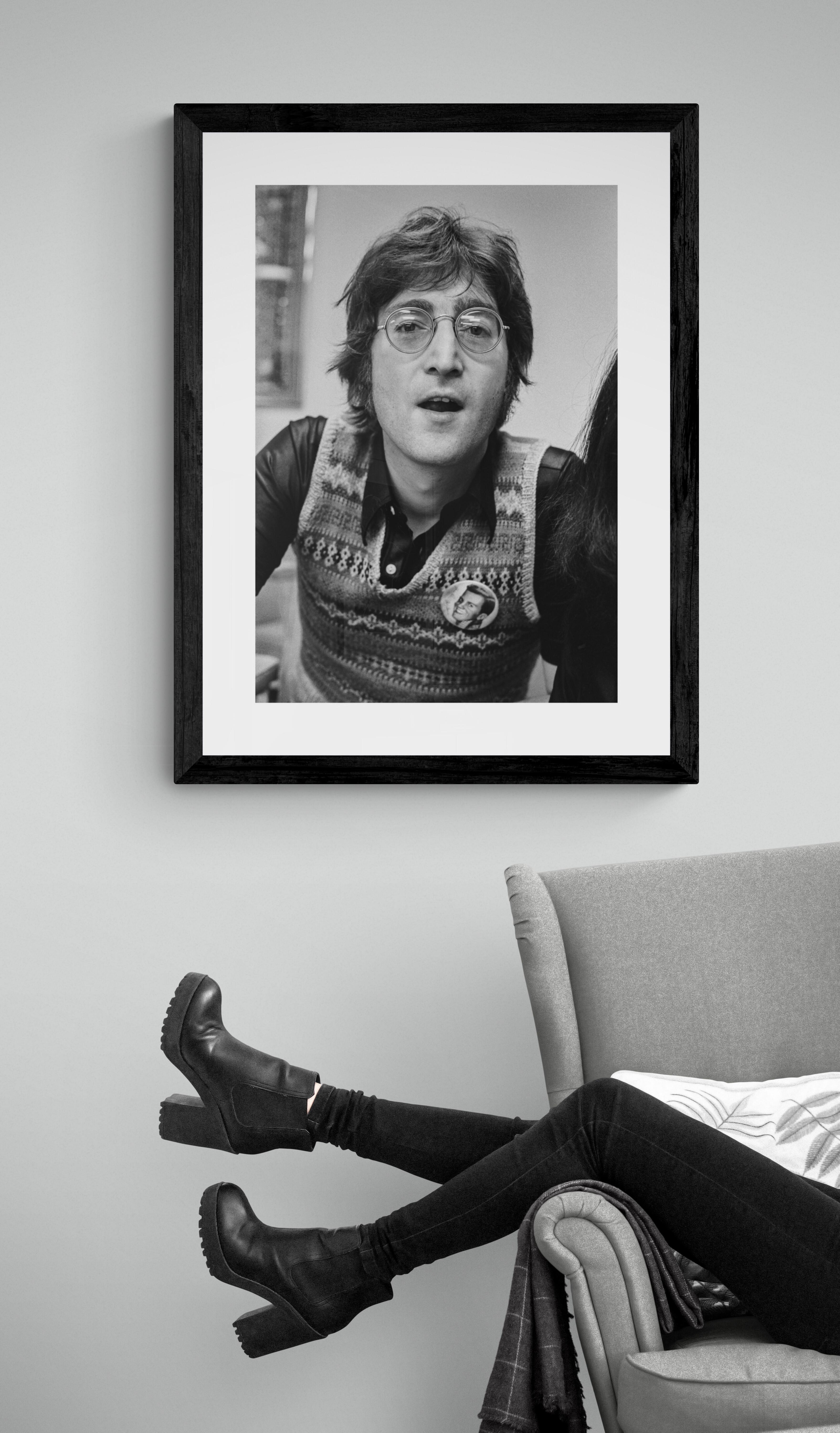 Portrait de John Lennon, photographie de roche par Jeffrey Mayer en vente 3