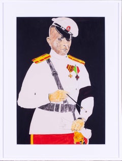 Popart, peinture des années 1960 d'Eric Von Stroheim par l'artiste gallois Jeffrey Morgan