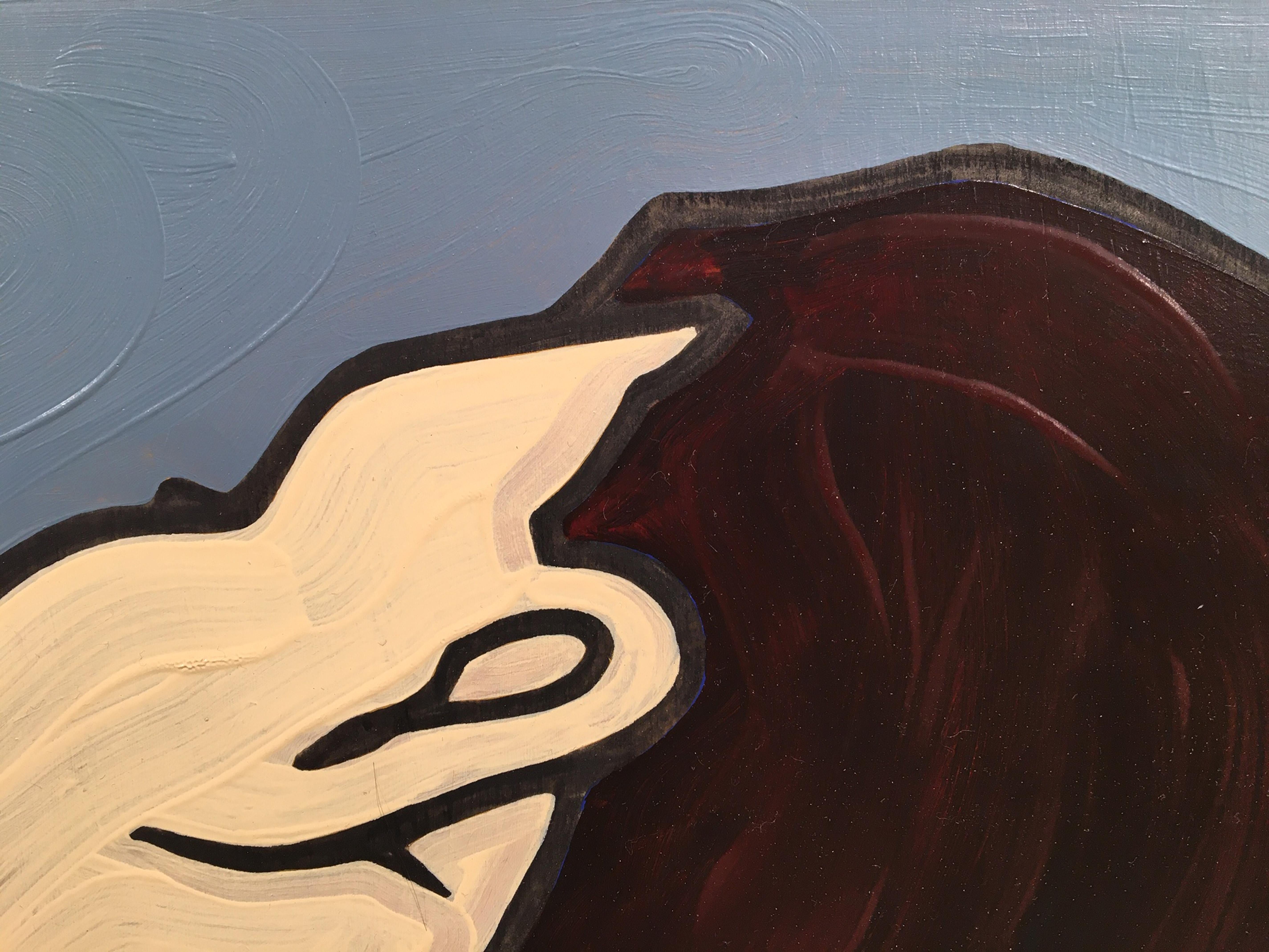 Chaise 19, Minimalista, Pop Art, pintura, Figurativo, Junto a la piscina, Masculino - Painting Contemporáneo de Jeffrey Palladini